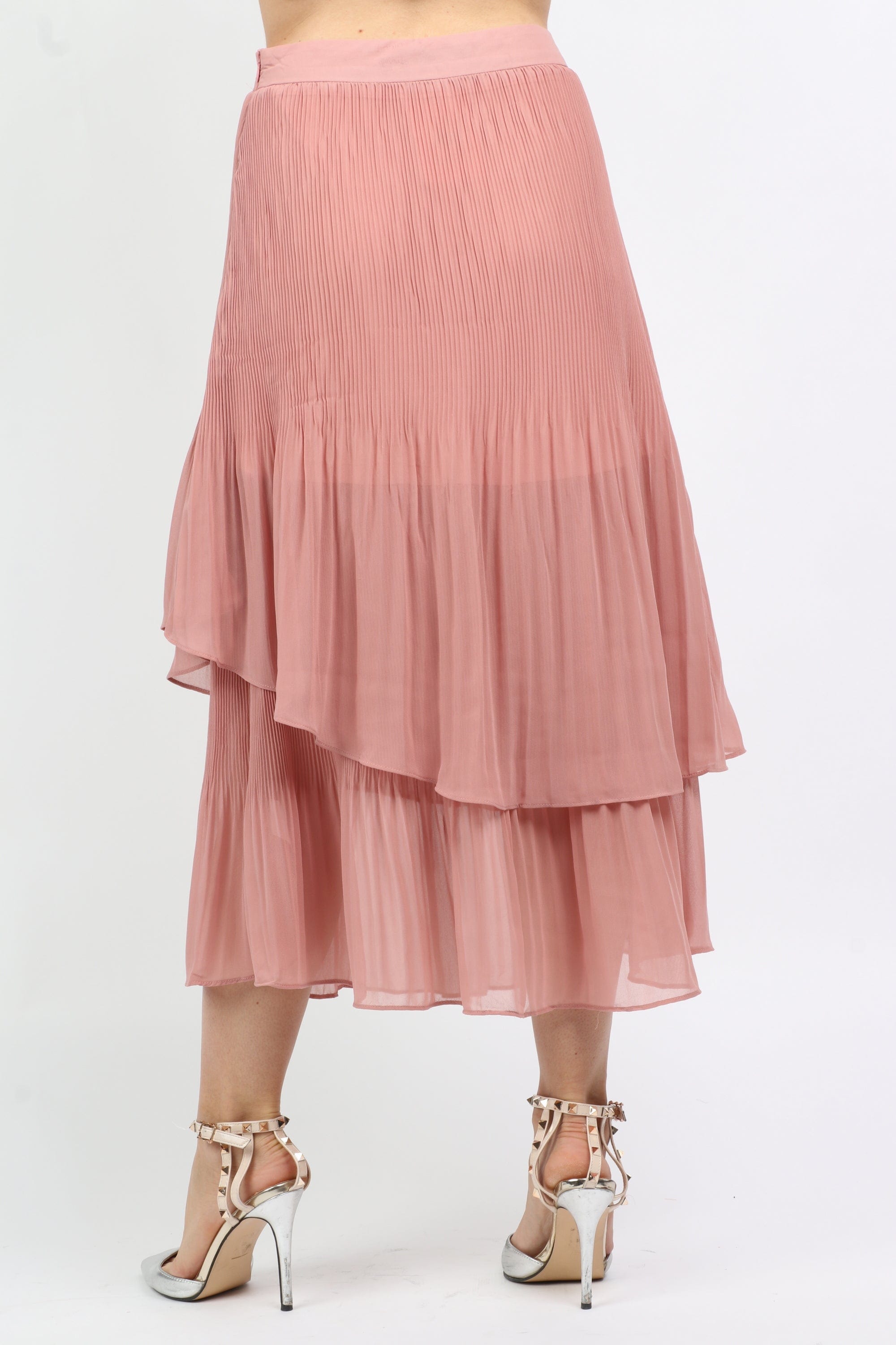 نتشي تنورة طبقات نسائية شيفون