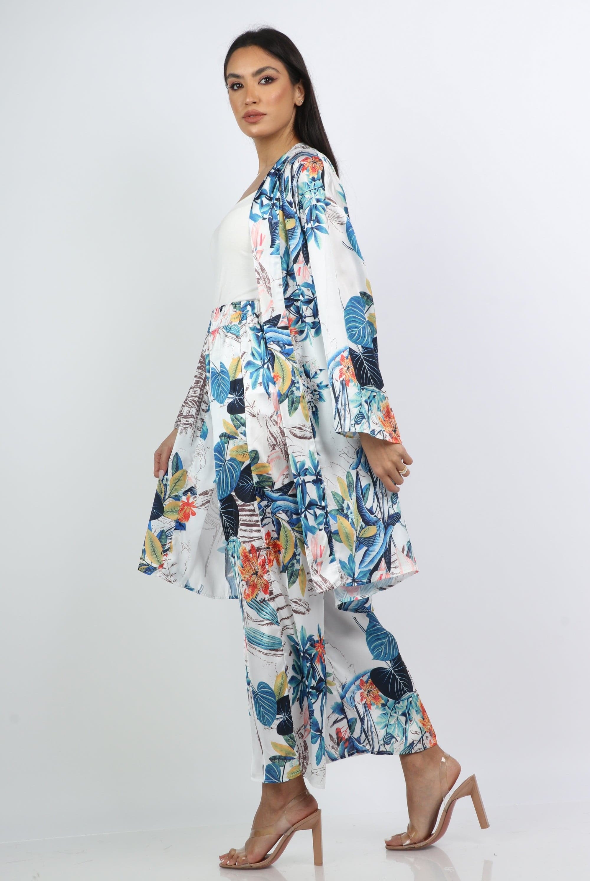 نتشي كارديجان نسائي ميدي مشجر بأكمام طويلة