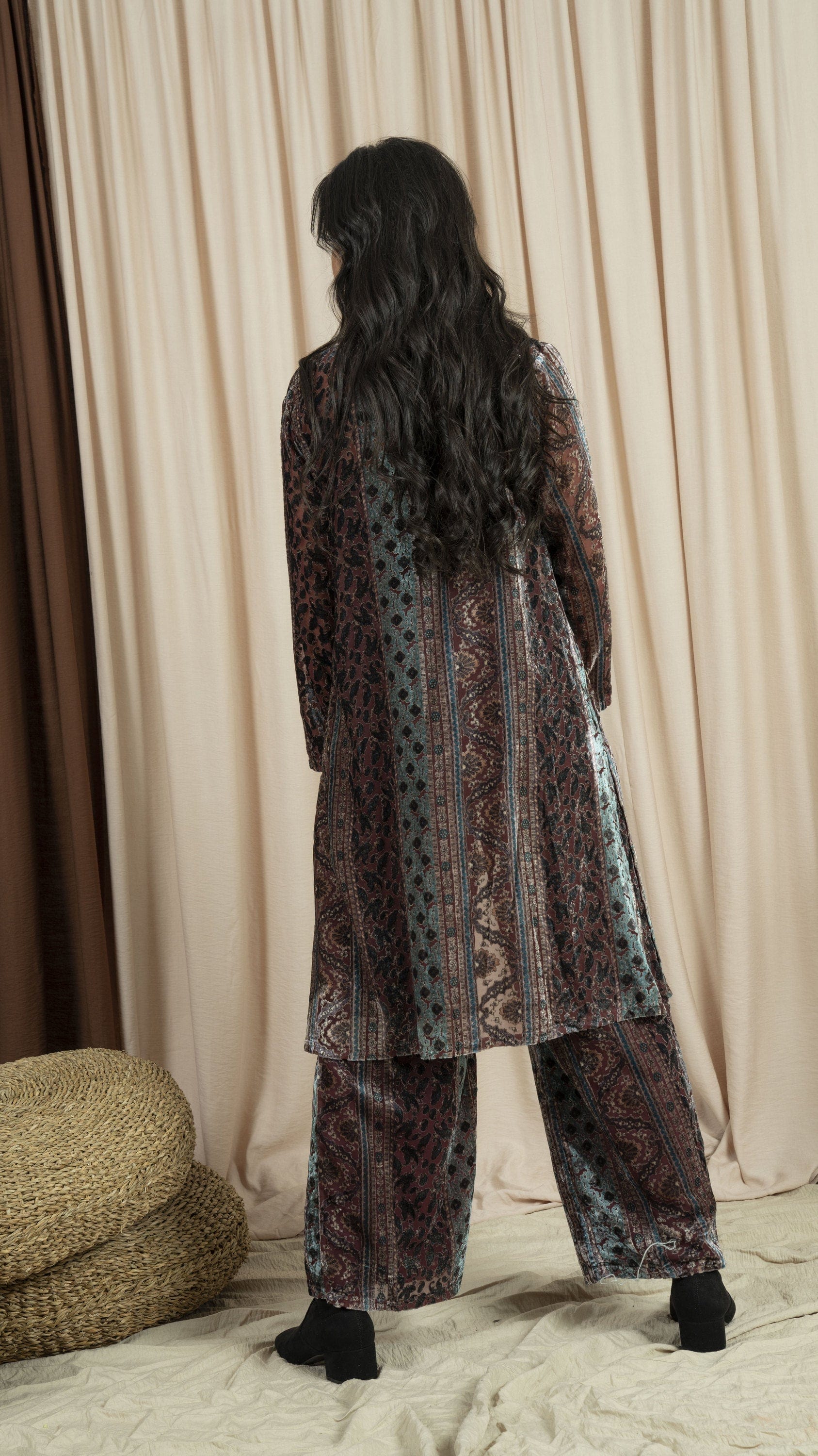 نتشي كارديجان صيفي طويل منقوش نسائي