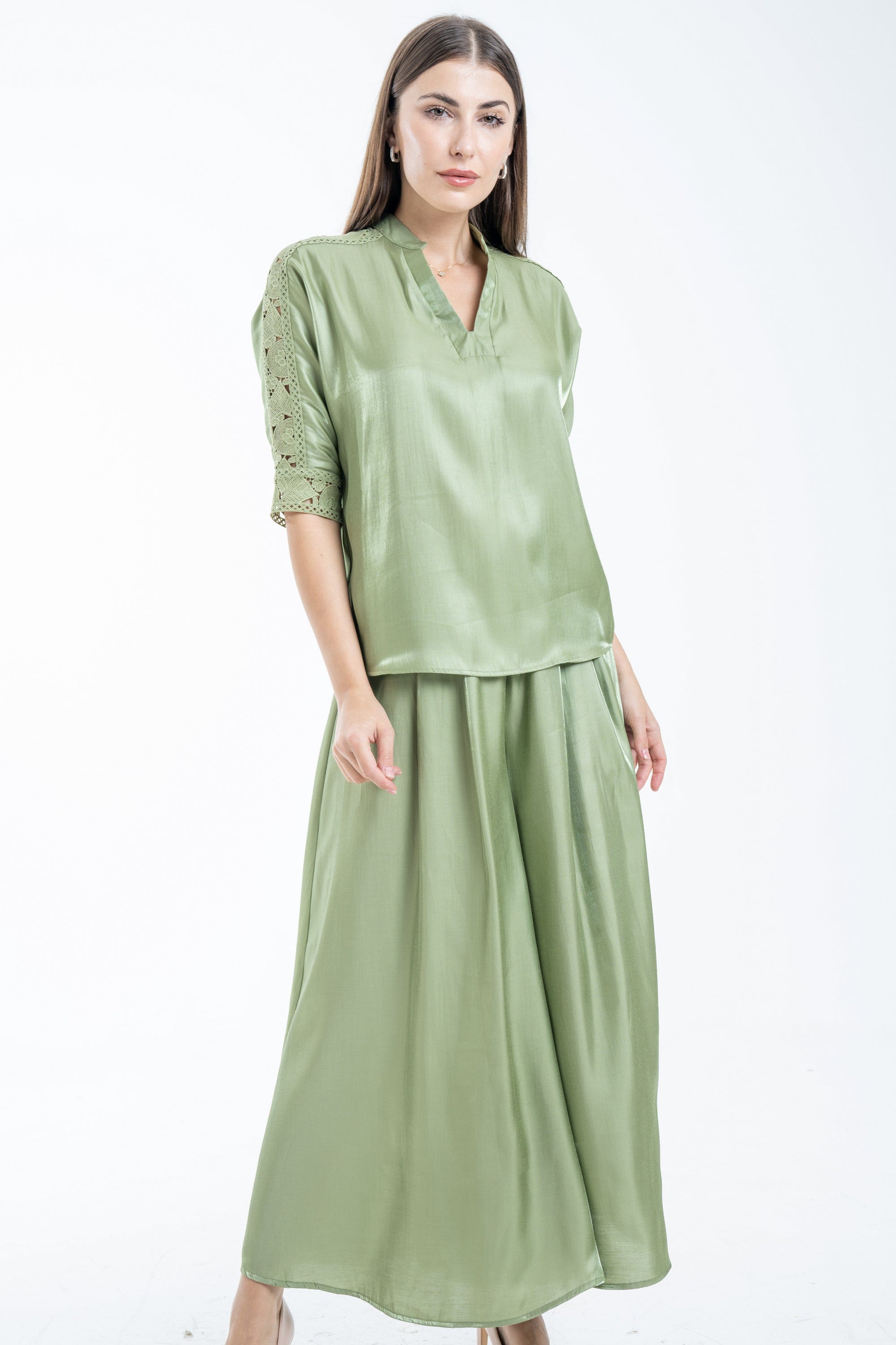 نتشي سروال طويل نسائي رسمي فضفاض