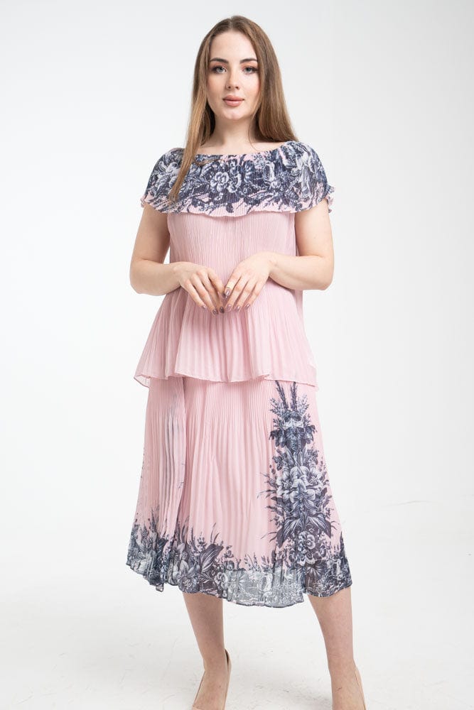 نتشي بلوزة اوف شولدر نسائية بليسية على الصدر والكم