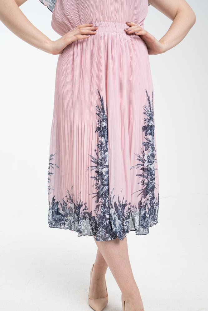 نتشي تنورة ميدي بليسية مشجرة