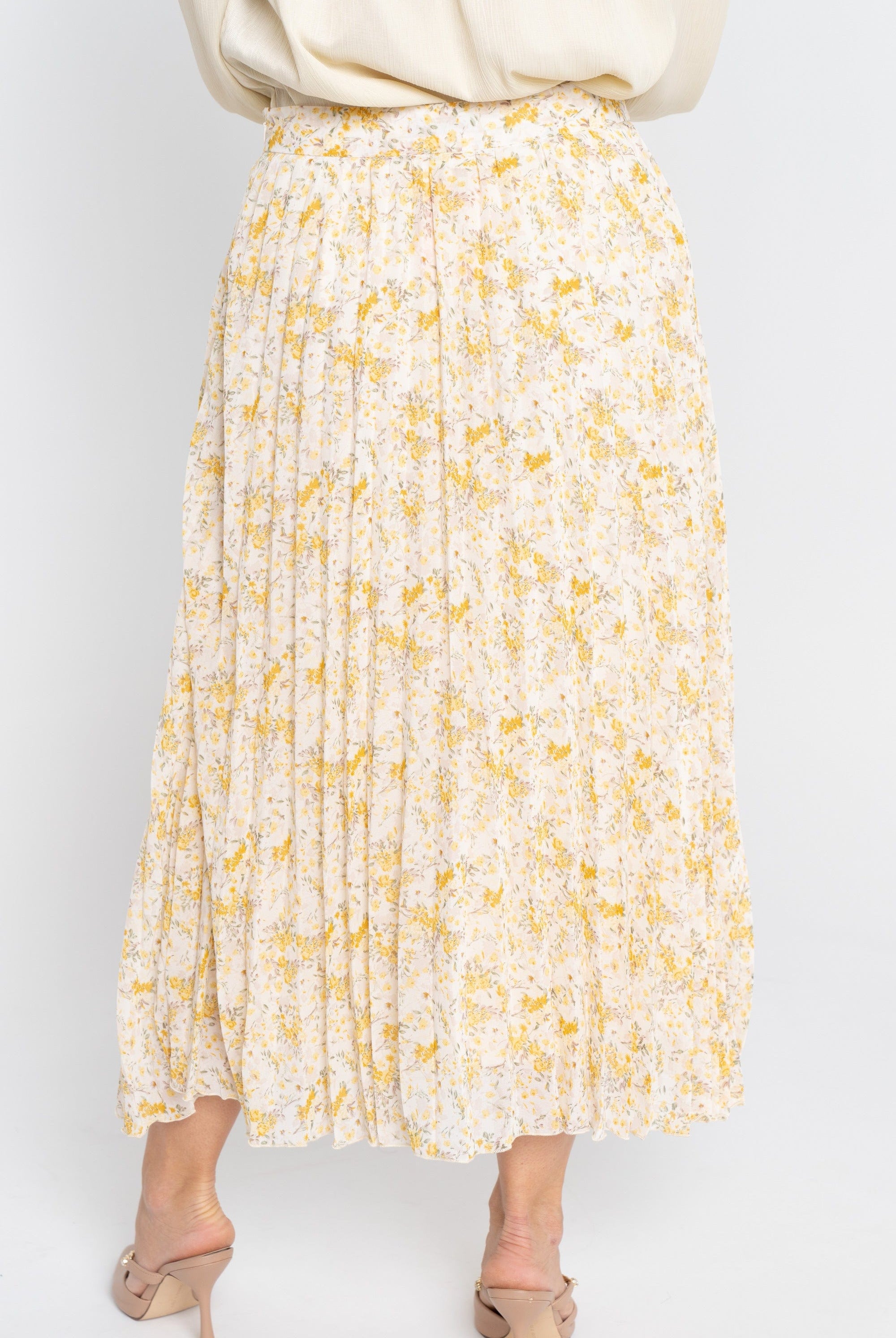 نتشي تنورة ميدي بليسيه مشجرة نص بطن نسائي