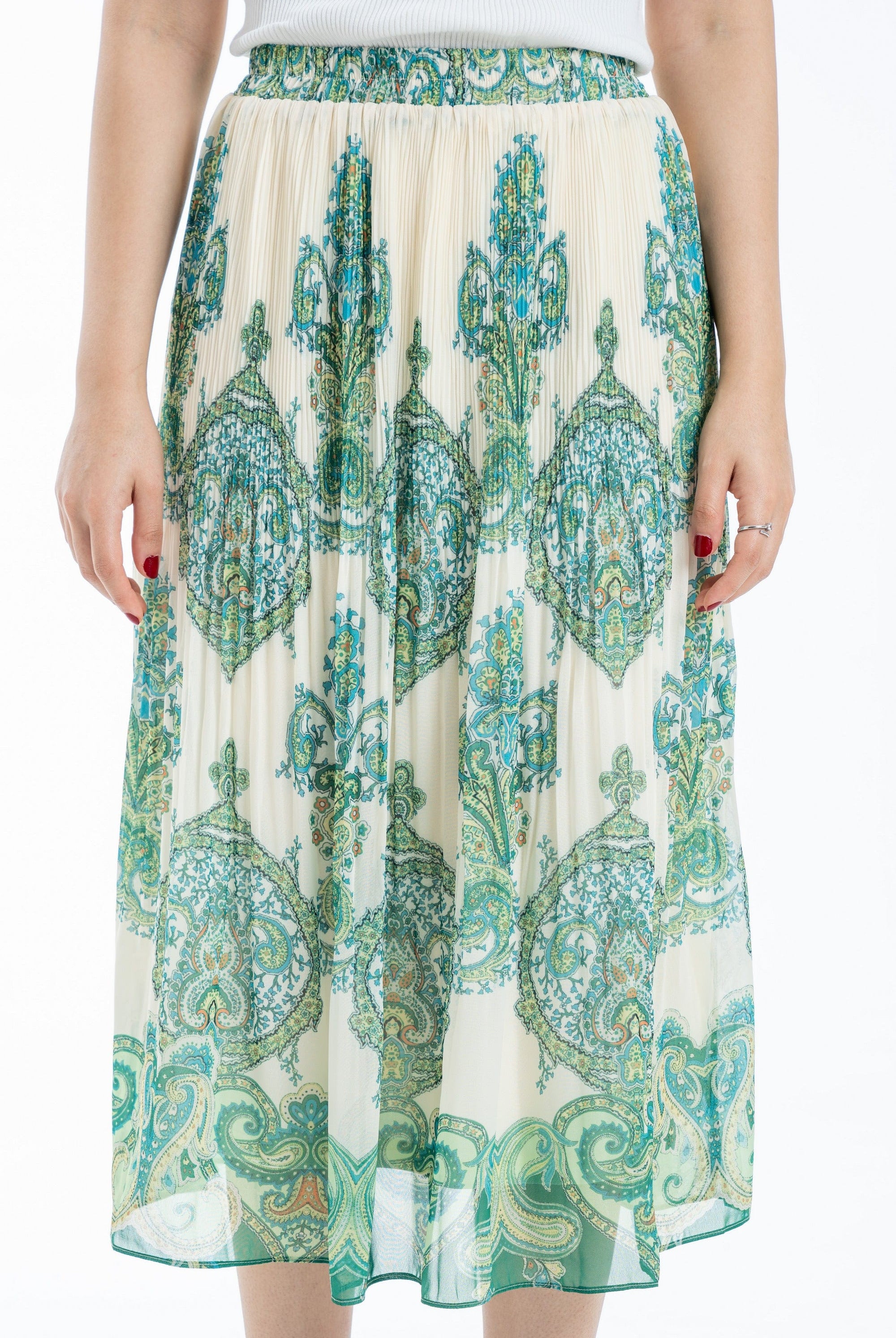 نتشي تنورة ميدي طبقتين مشجرة نسائية