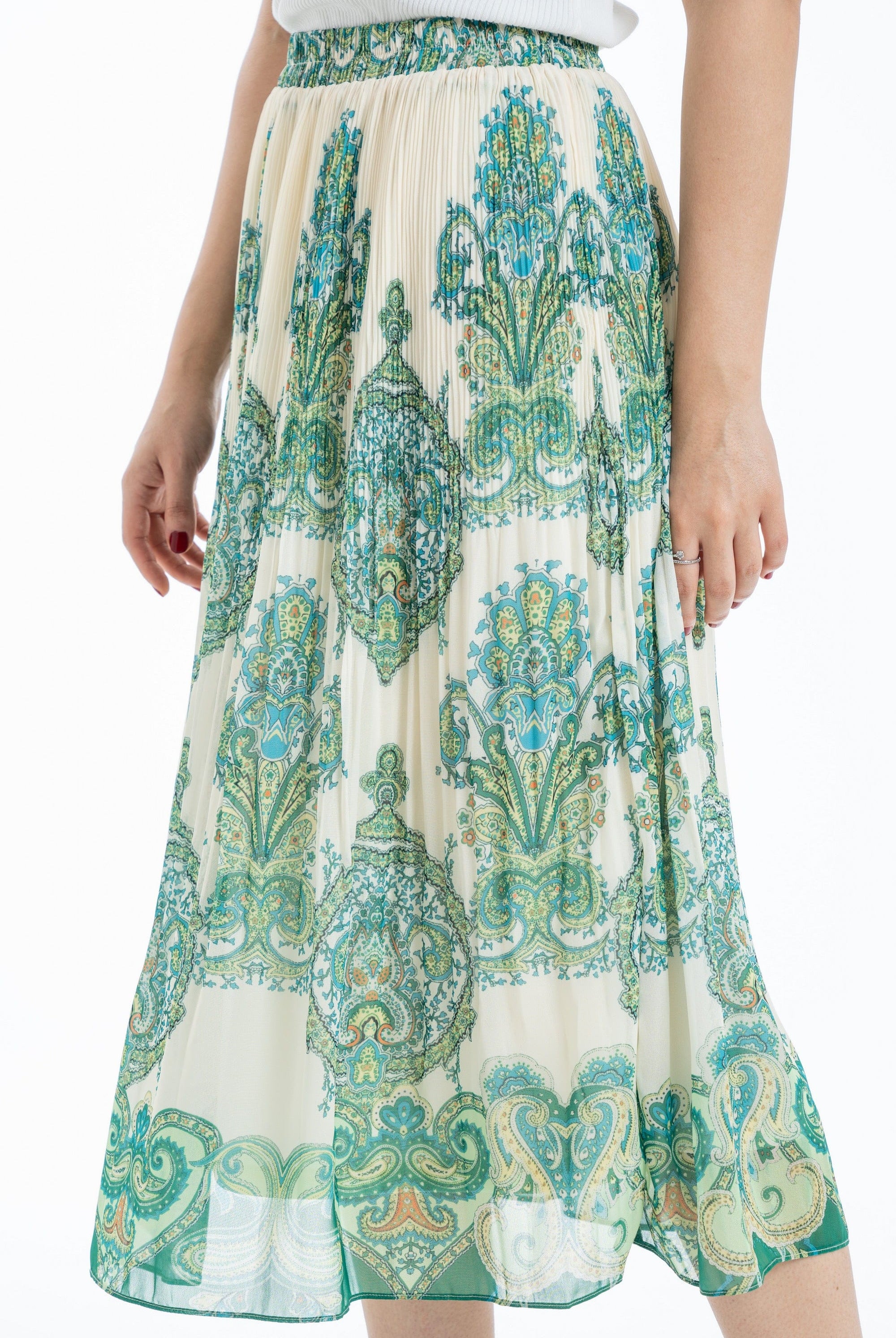 نتشي تنورة ميدي طبقتين مشجرة نسائية