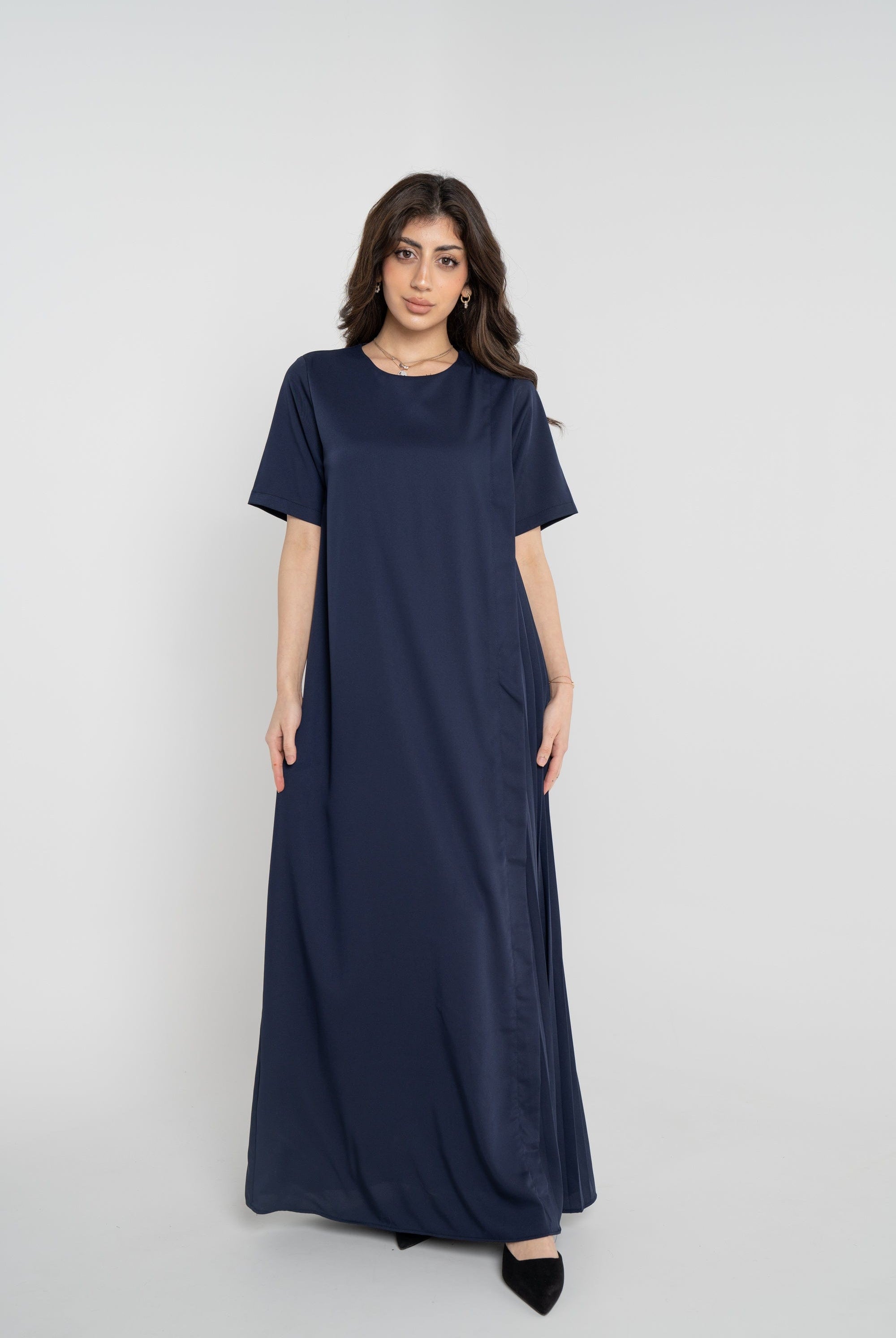 نتشي فستان طويل واسع سادة نسائي