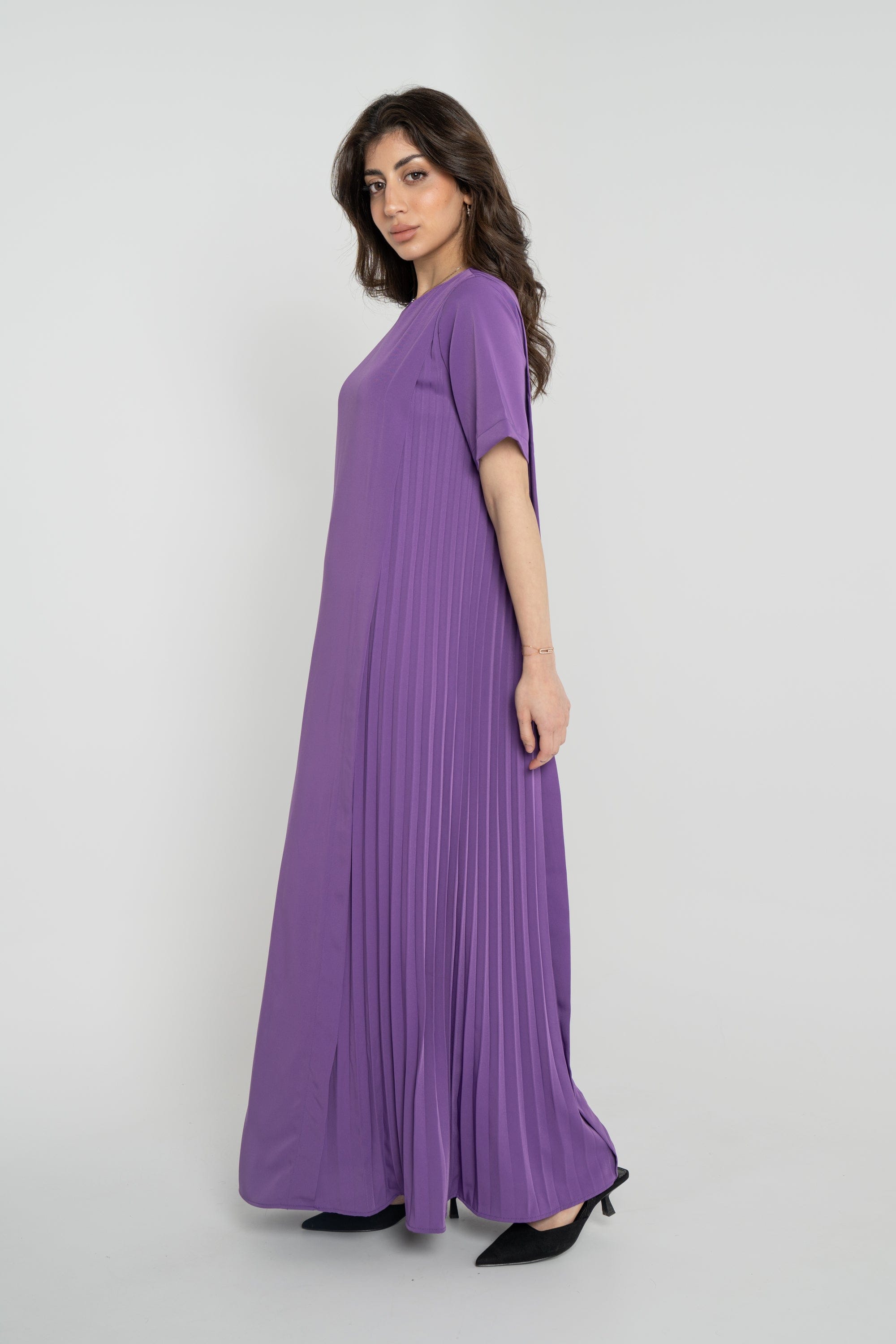 نتشي فستان طويل واسع سادة نسائي