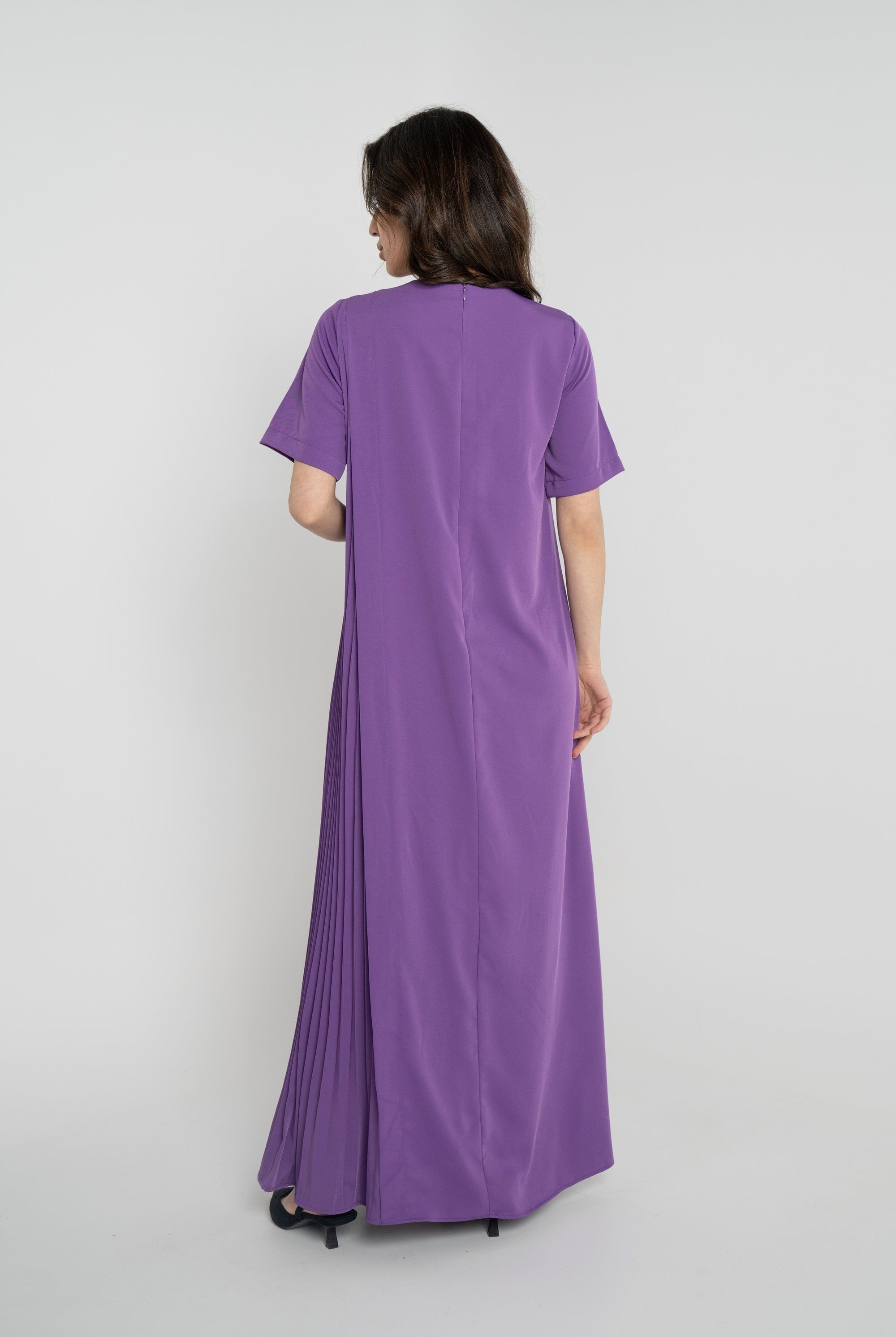 نتشي فستان طويل واسع سادة نسائي