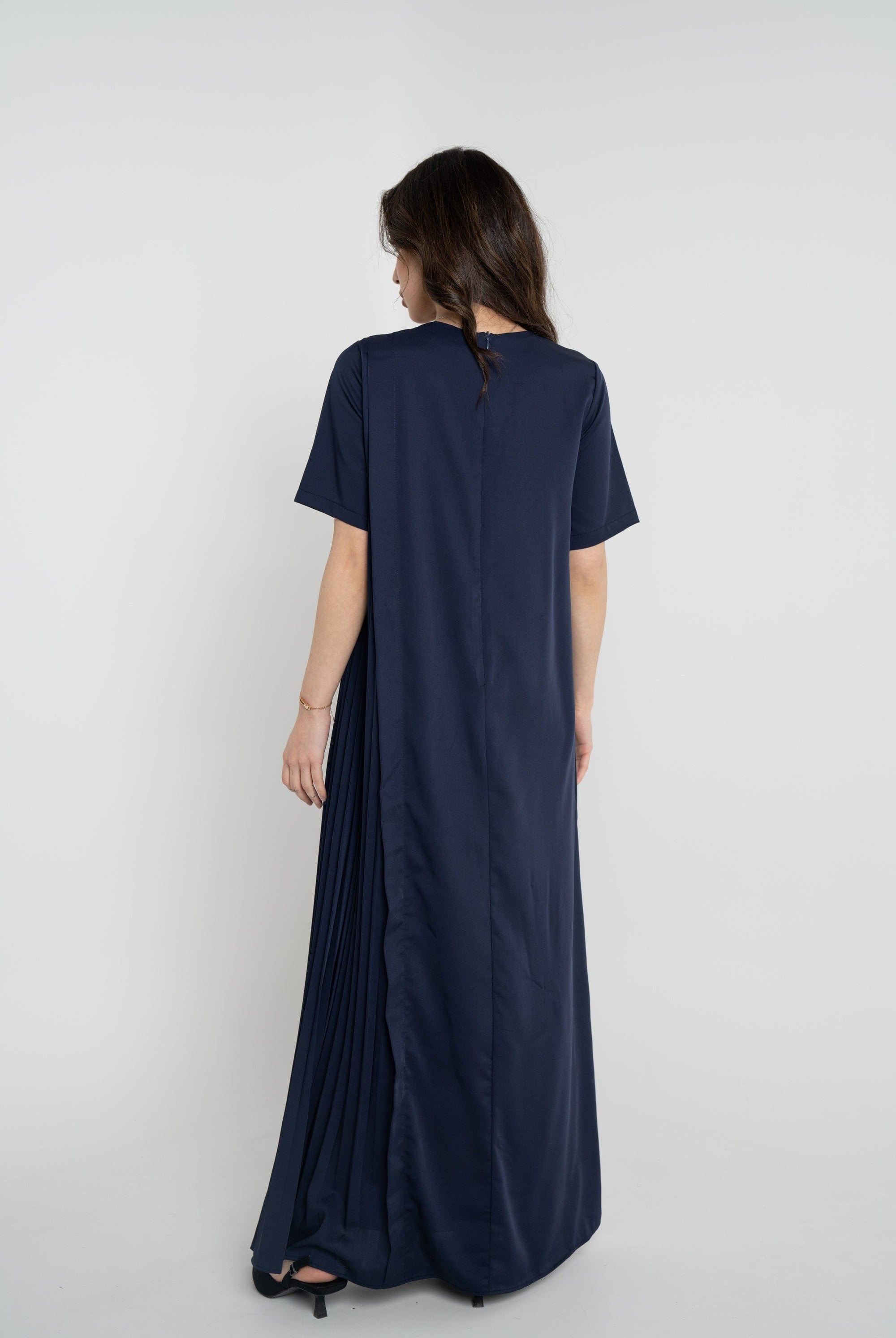 نتشي فستان طويل واسع سادة نسائي