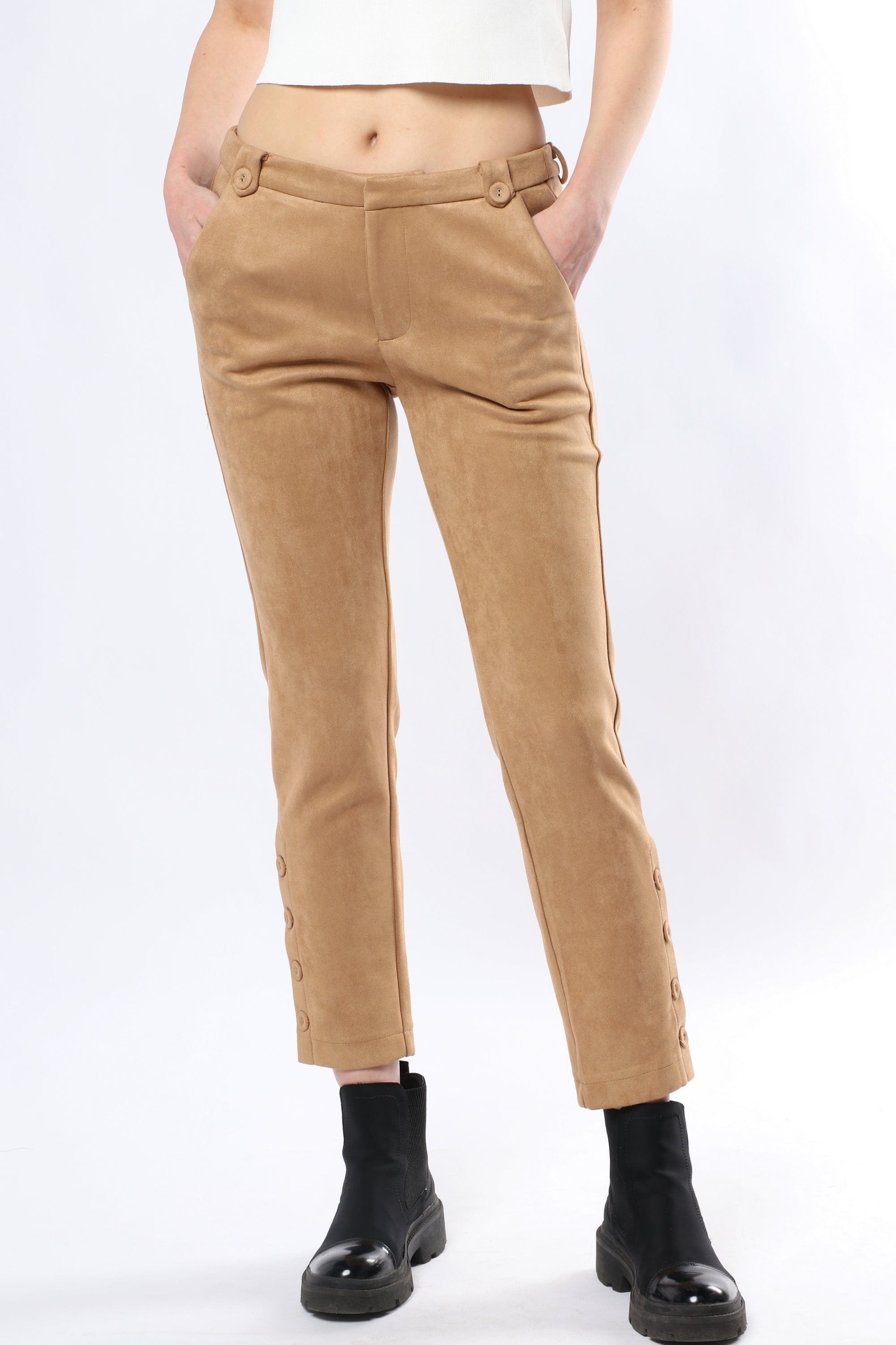 نتشي بنطلون بأزرار من أسفل طويل نسائي