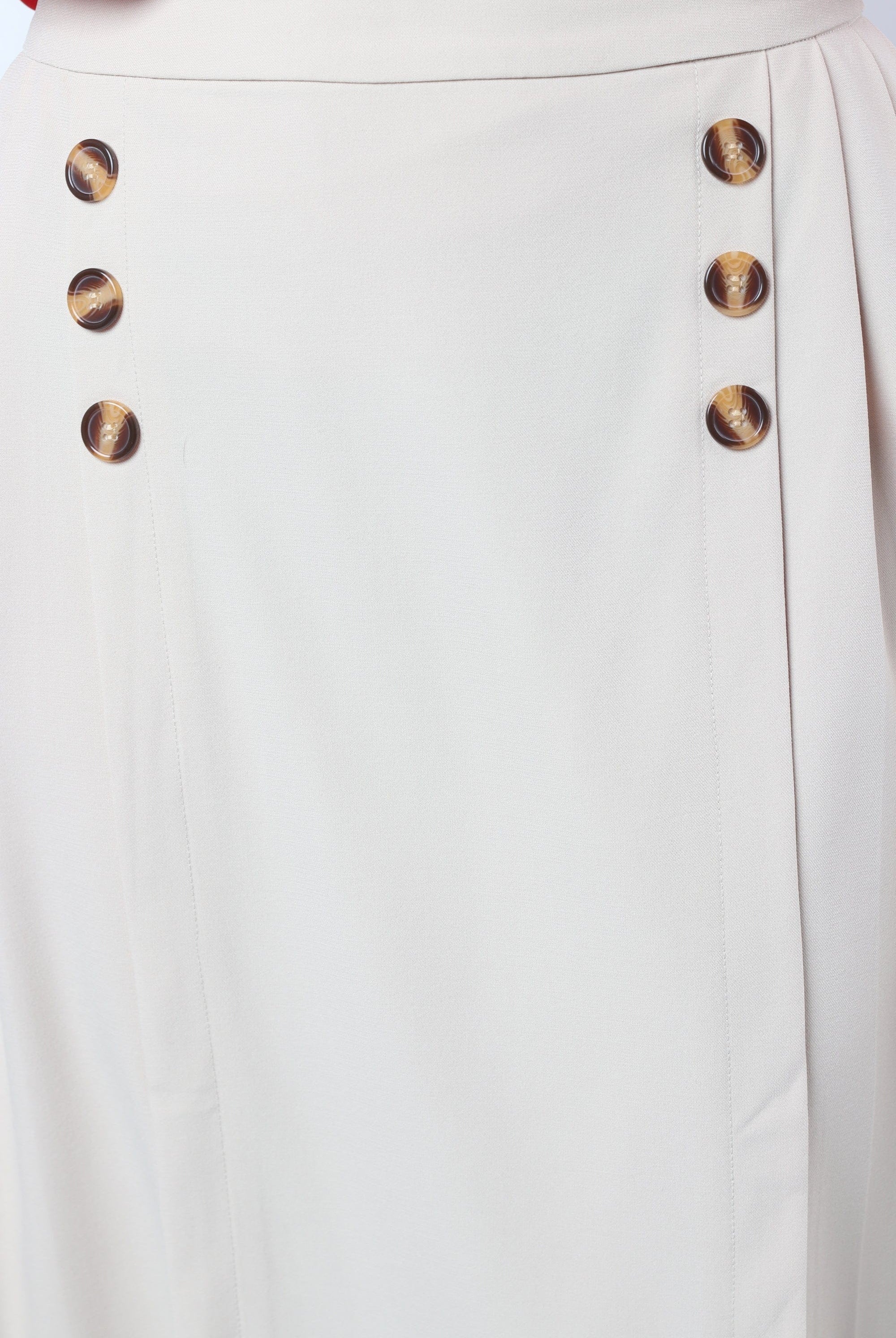 نتشي تنورة ميدي كلوش مخرمة مبطنة