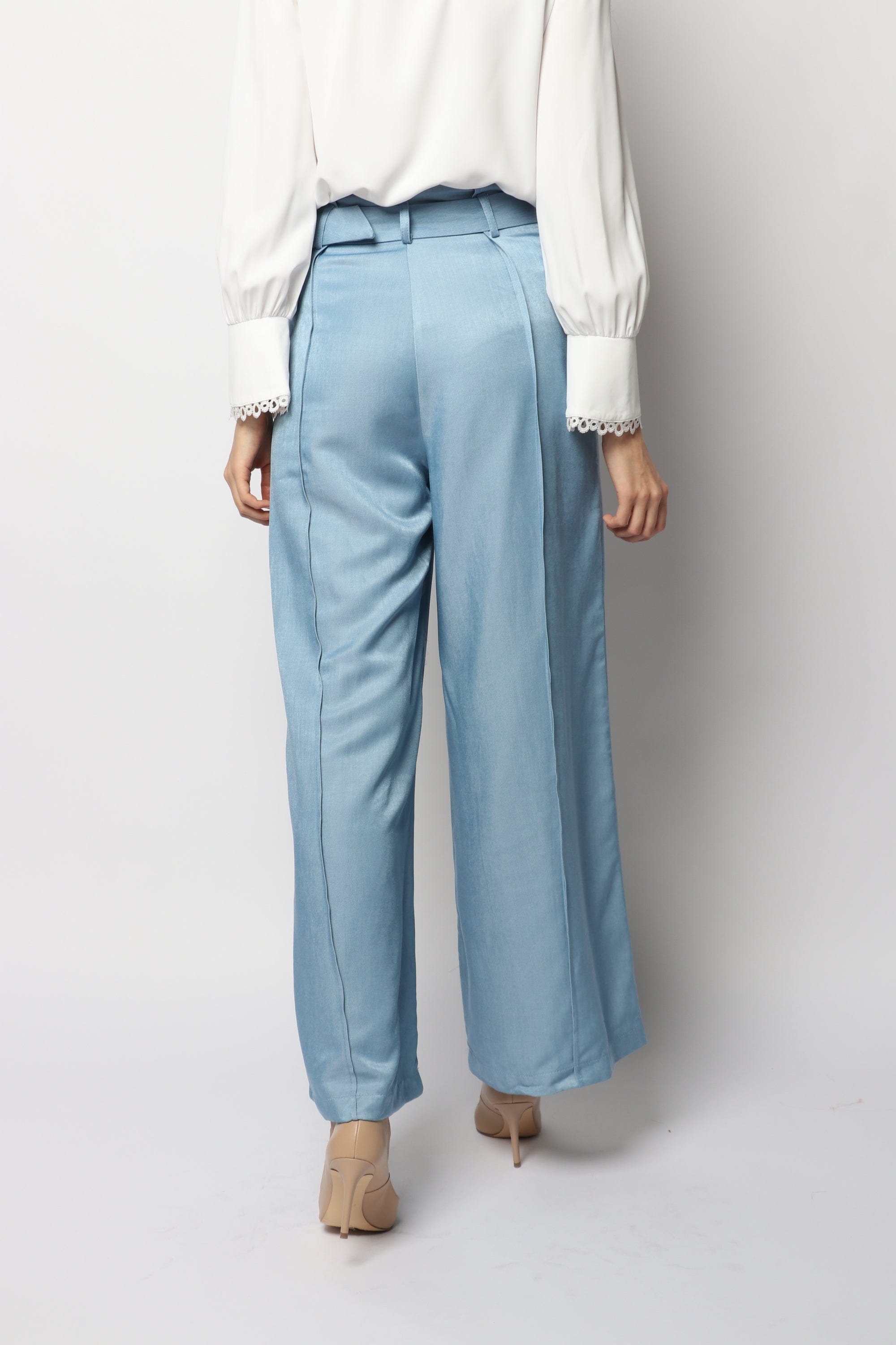 نتشي بنطلون جينز كلاسيك واسع طويل نسائي