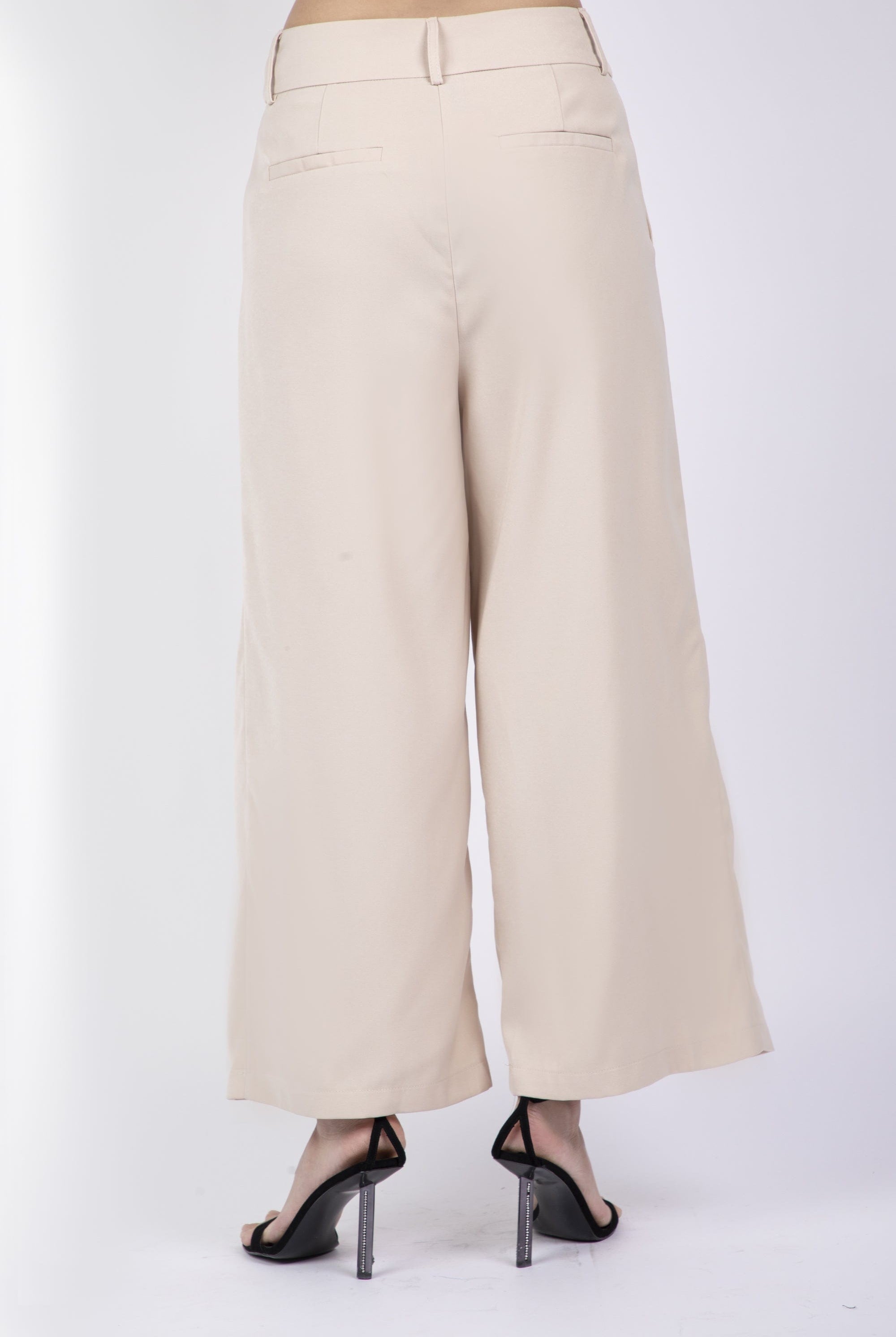 نتشي بنطلون رسمي بأزرار وجيوب واسع طويل نسائي