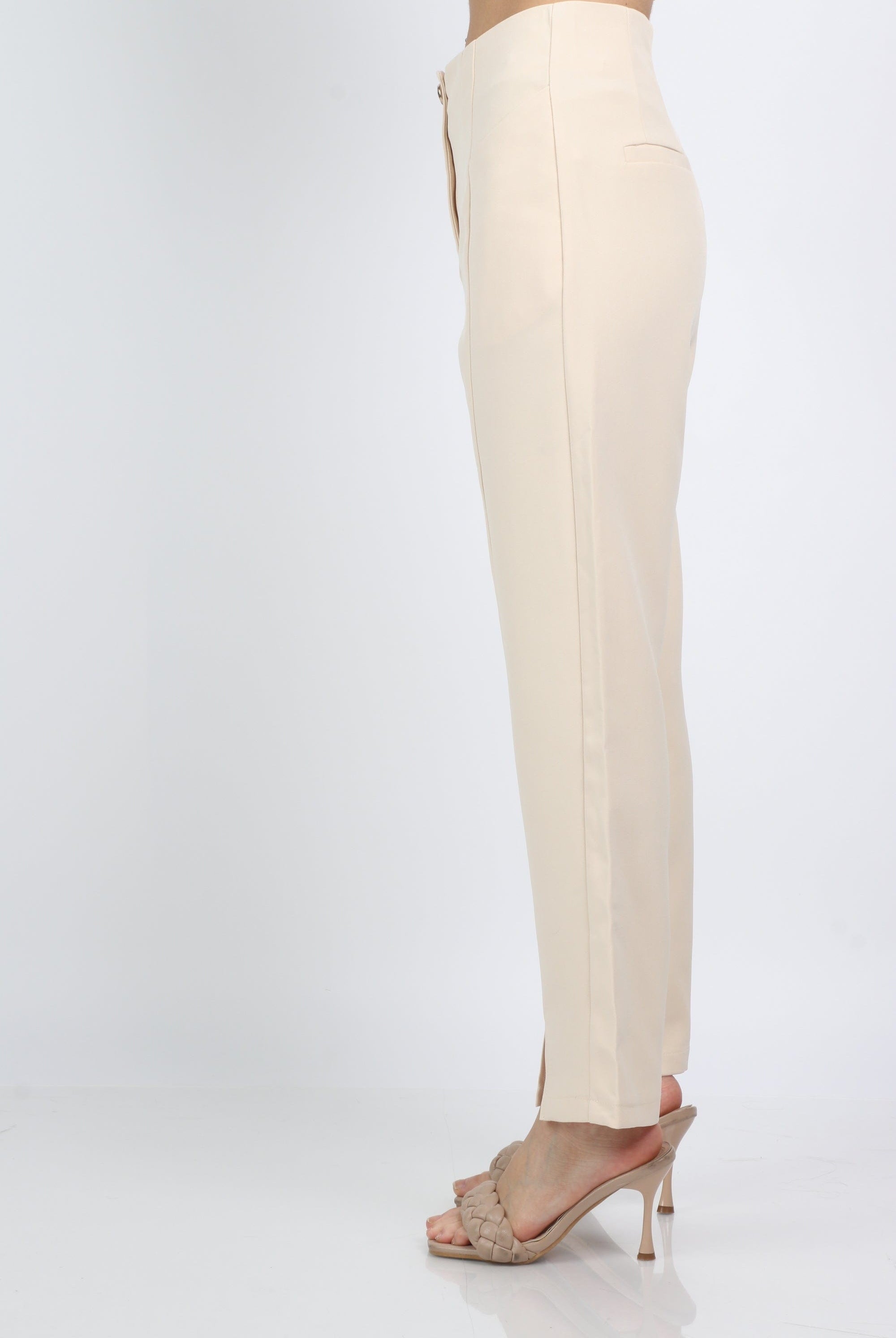 نتشي بنطلون كلاسيك بسحاب وزارا مفتوح من تحت طويل نسائي