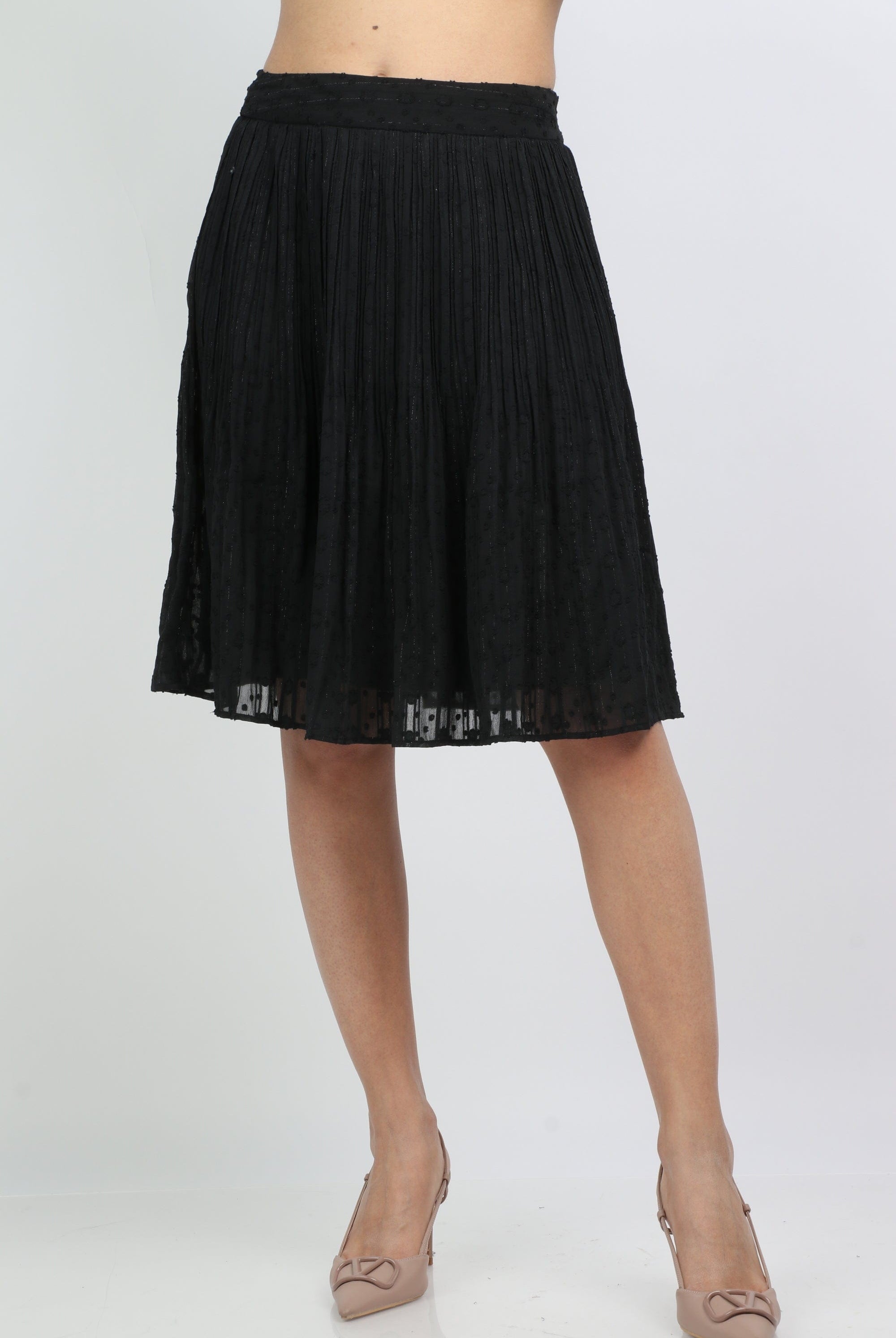 ميكا تنورة بليسيه قصيرة مخصرة شيفون نسائي