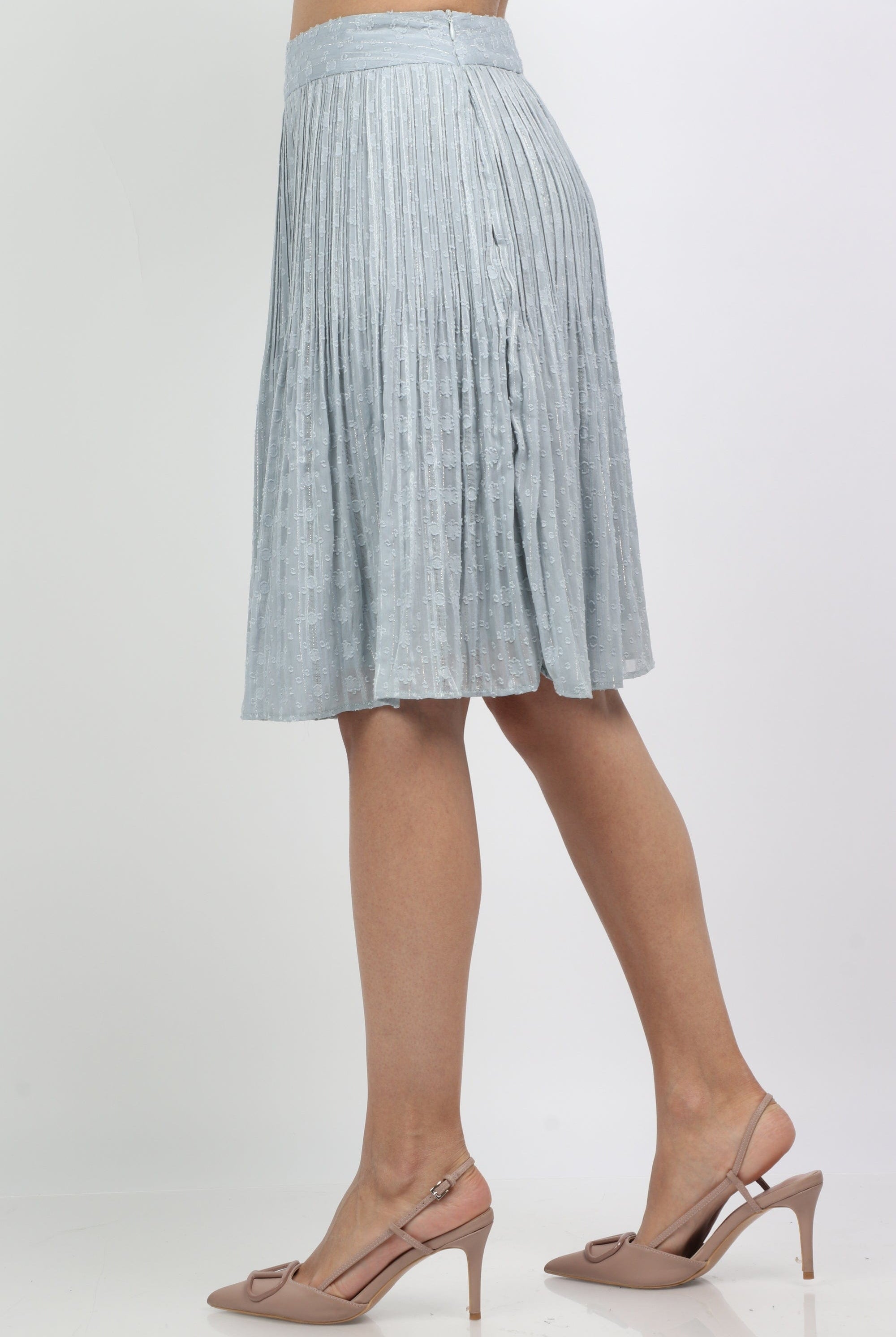 ميكا تنورة بليسيه قصيرة مخصرة شيفون نسائي