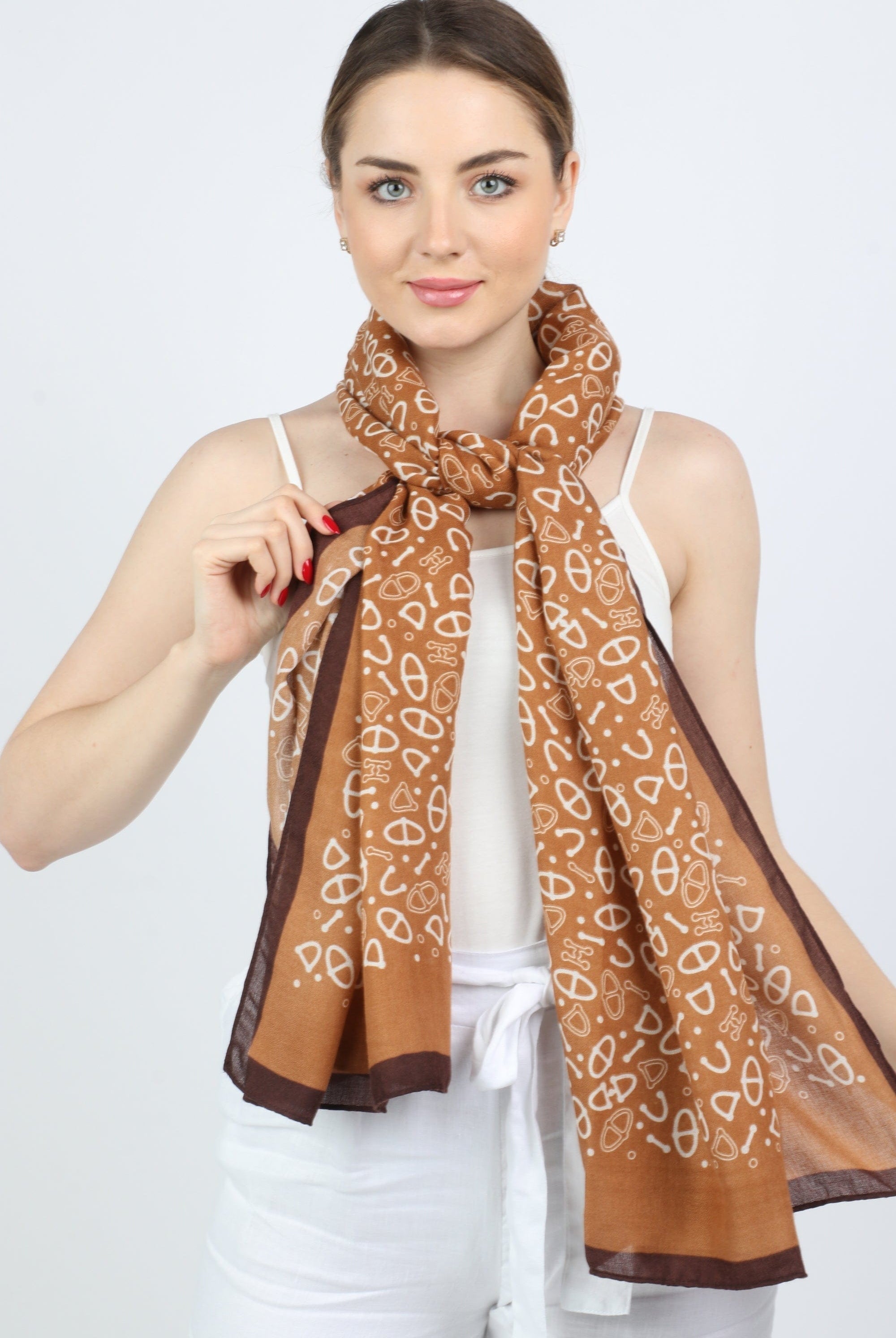 ميكا سكارف صغير منقوش نسائي