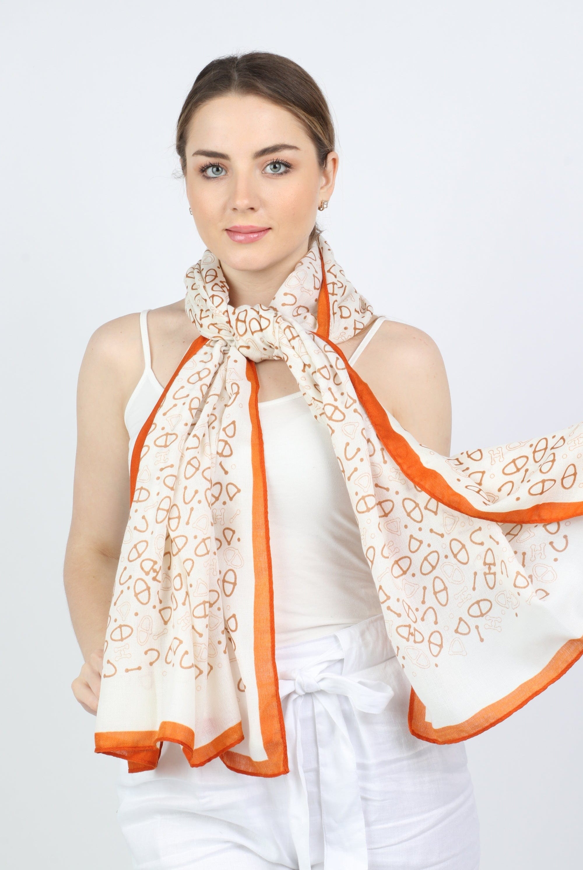 ميكا سكارف صغير منقوش نسائي