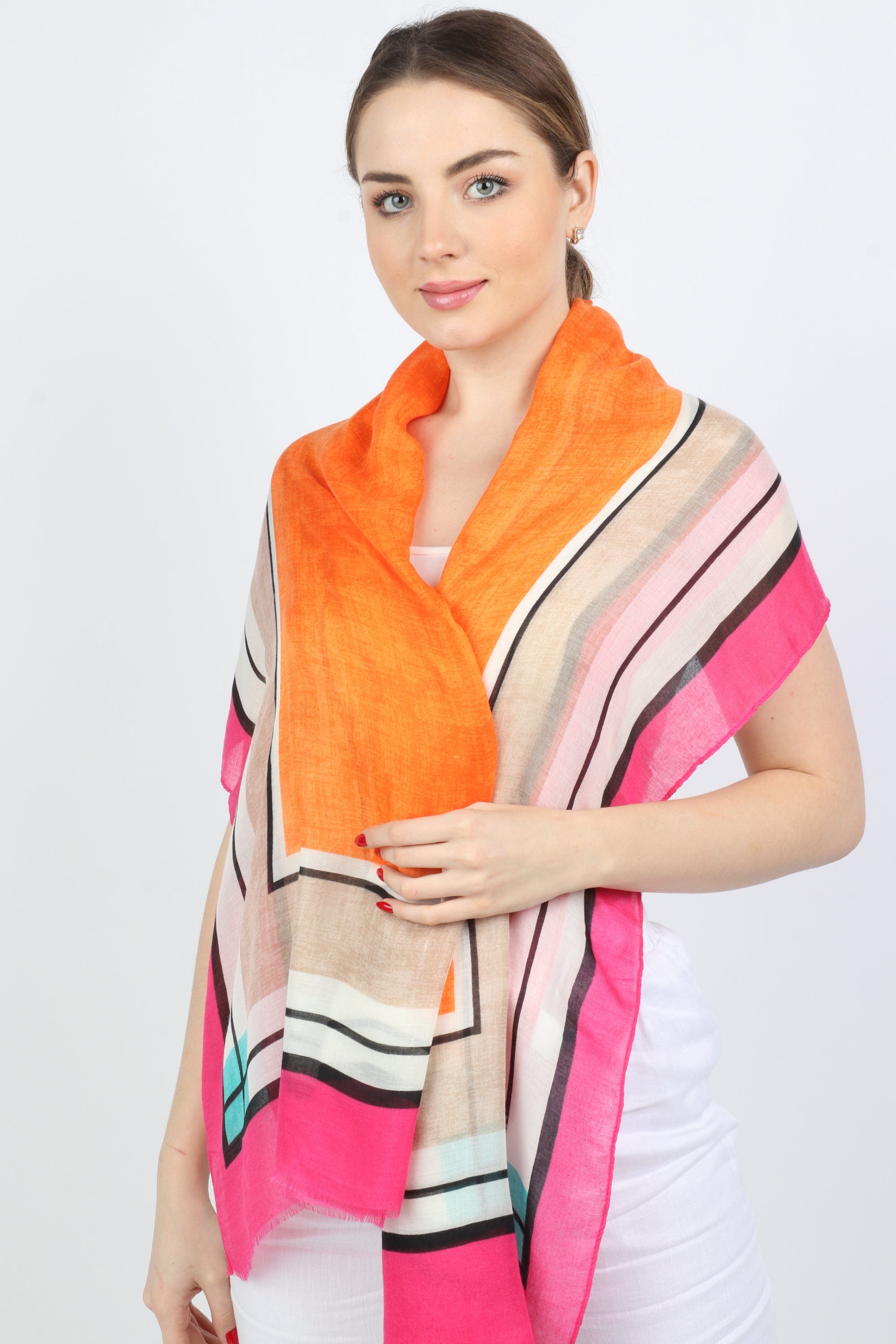 ميكا وشاح رقبة ملون نسائي