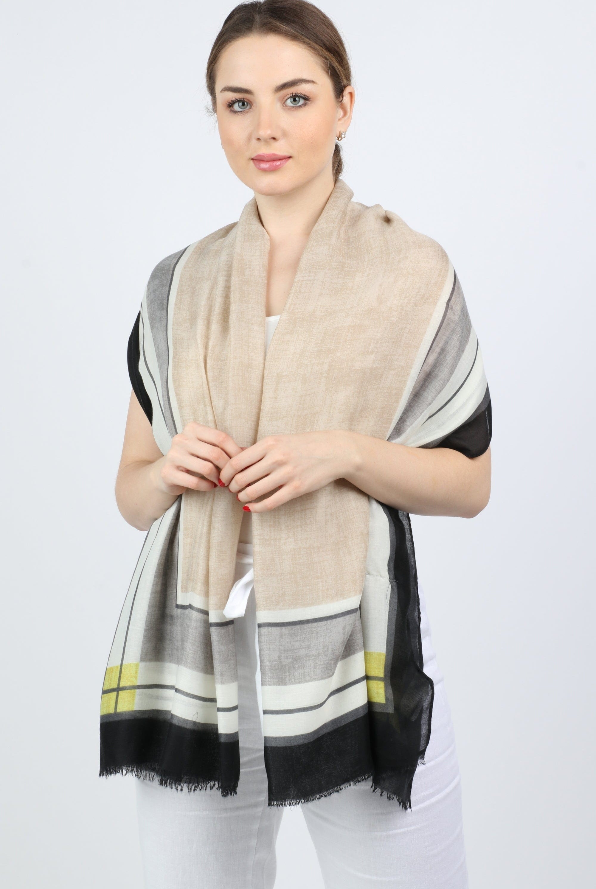 ميكا وشاح رقبة ملون نسائي