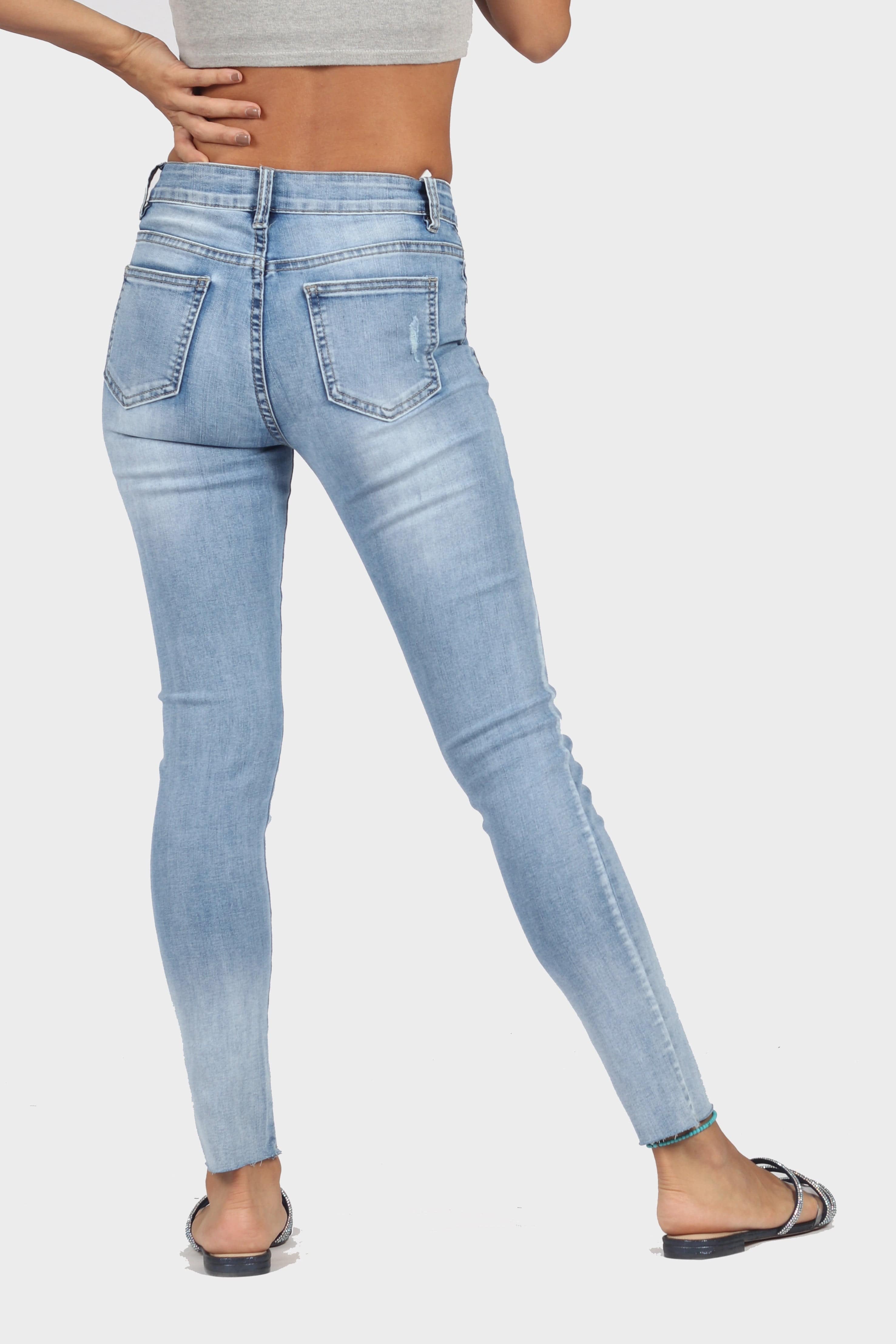 ميكا بنطلون جينز هاي ويست طويل نسائي