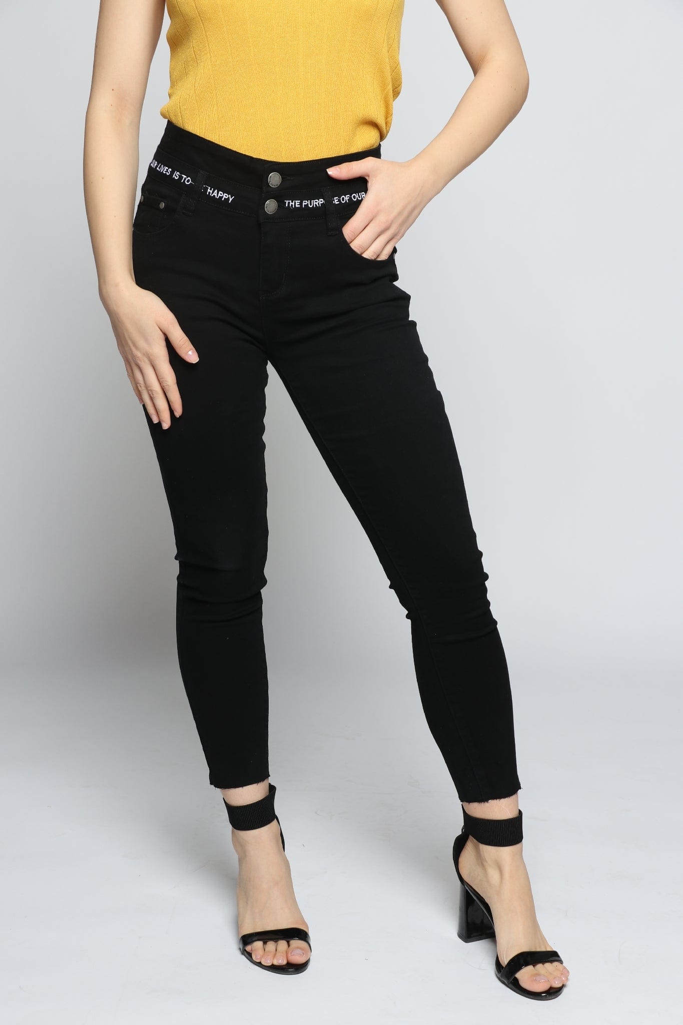 ميكا بنطلون سكيني طويل خصر مرتفع نسائي