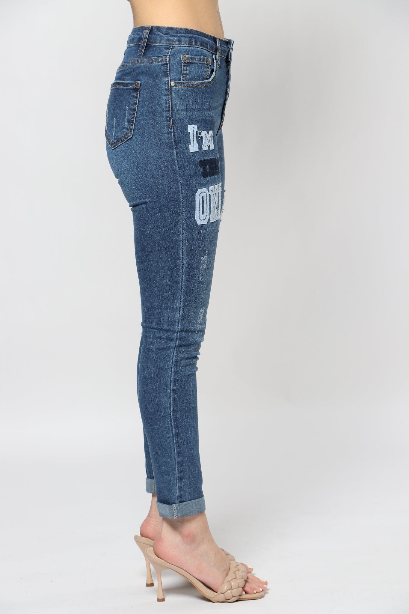 ميكا بنطلون سكيني مقطع طويل نسائي