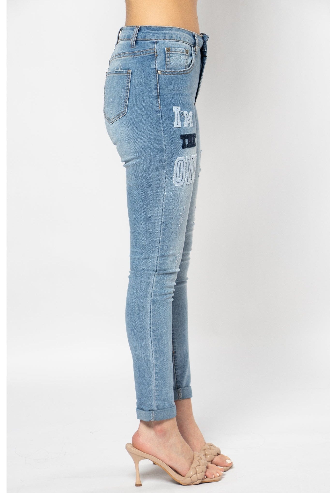 ميكا بنطلون سكيني مقطع طويل نسائي