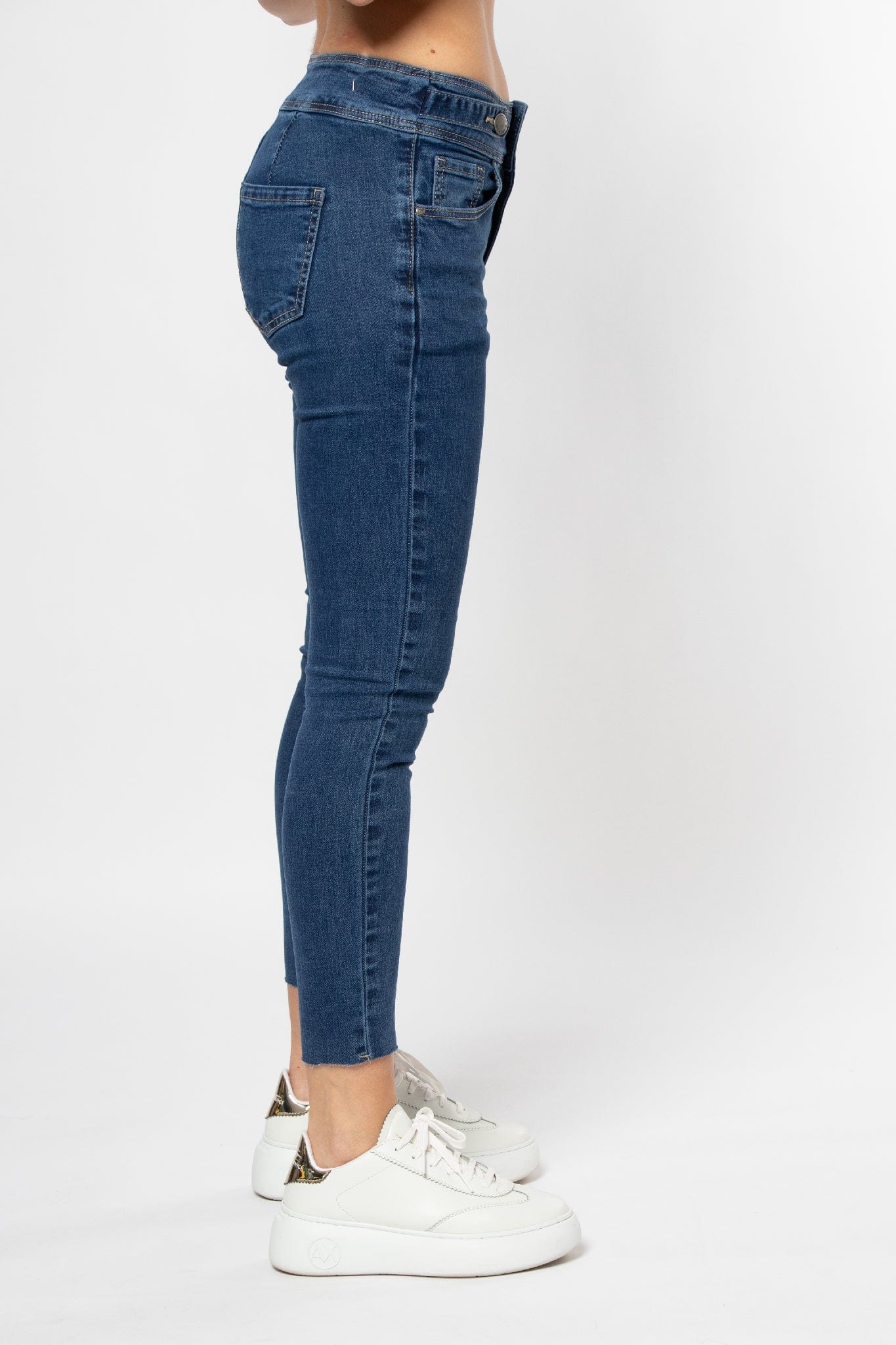 ميكا بنطلون جينز سكيني هاي ويست طويل نسائي