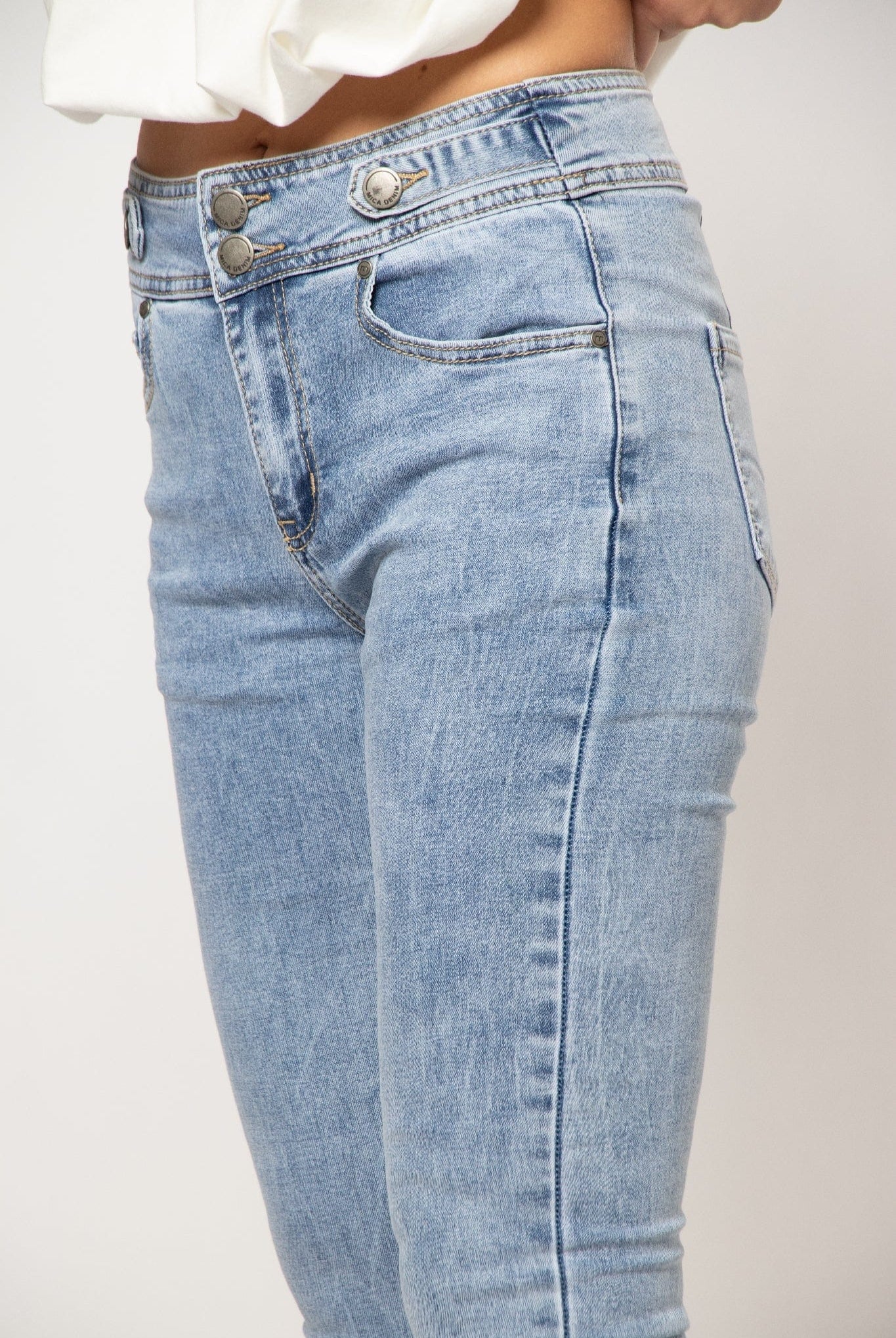 ميكا بنطلون جينز سكيني هاي ويست طويل نسائي