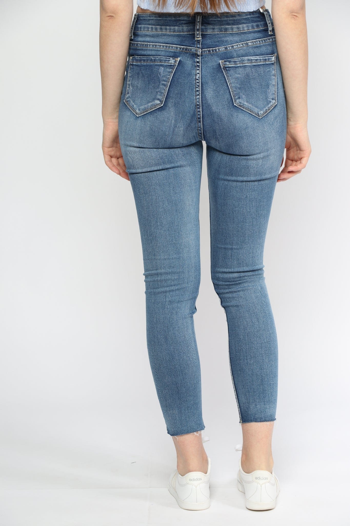 ميكا بنطلون جينز بخصر مرتفع سكيني طويل نسائي