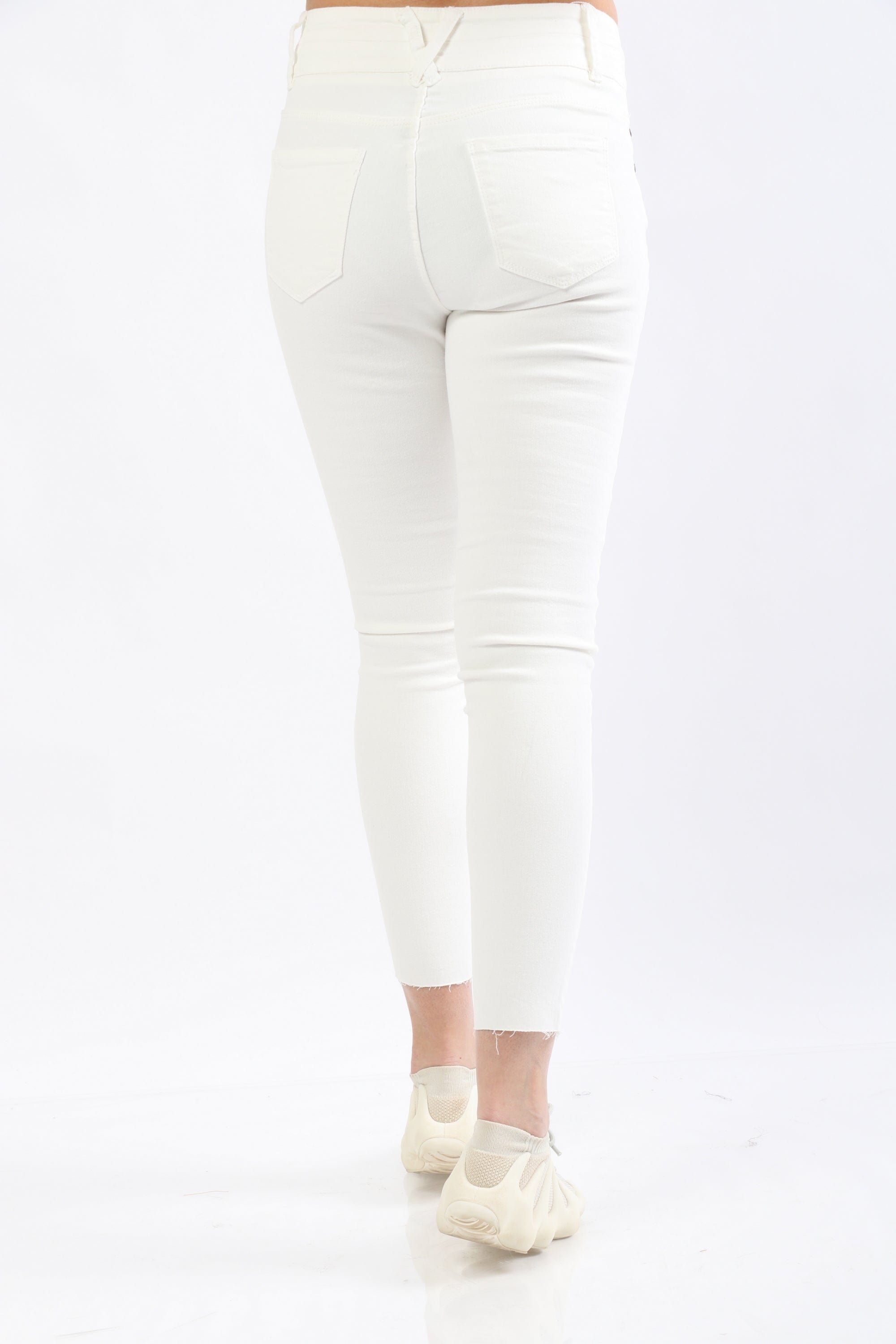 ميكا بنطلون جينز سكيني هاي ويست بزرارين طويل نسائي