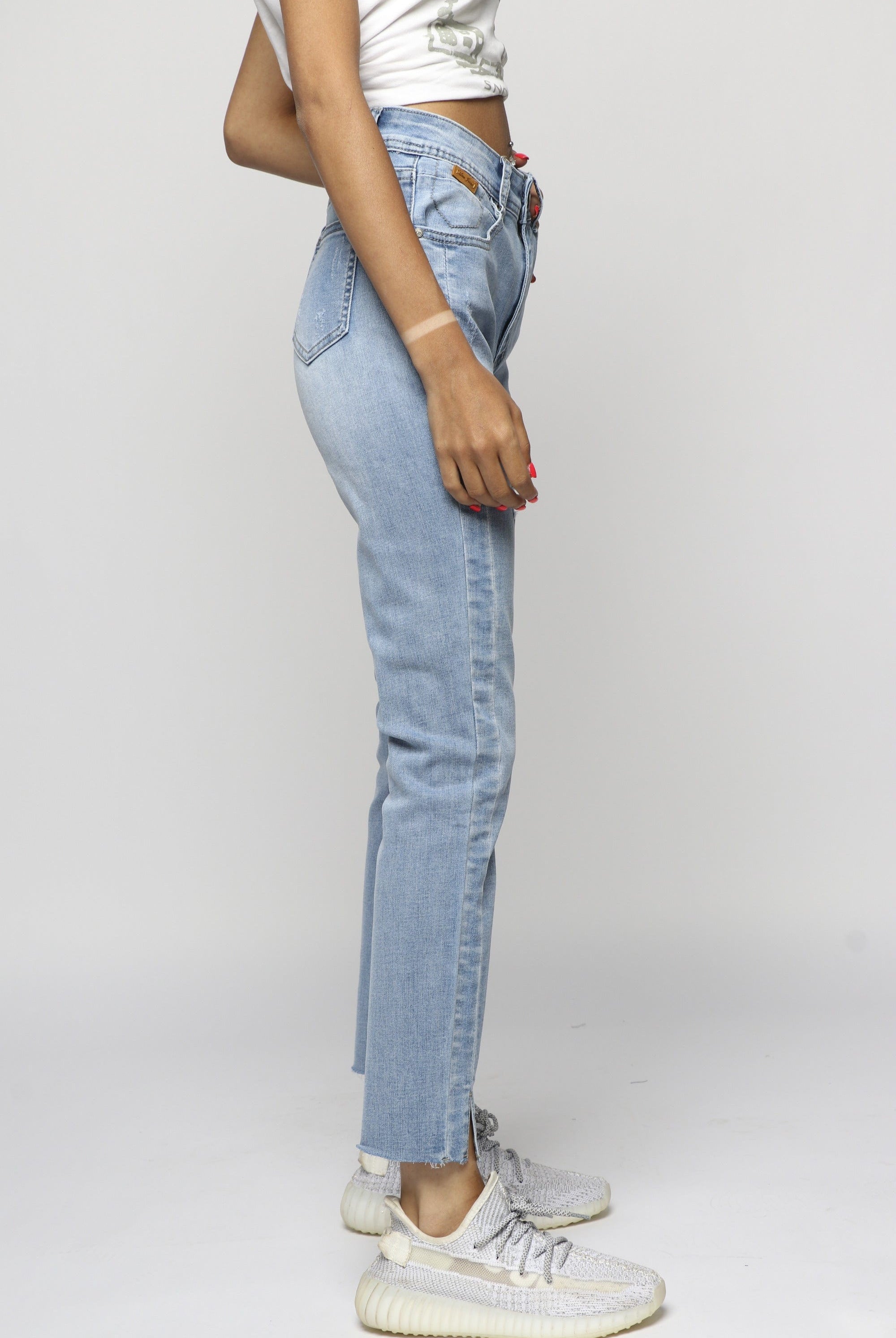 ميكا بنطلون جينز بوي فريند طويل نسائي