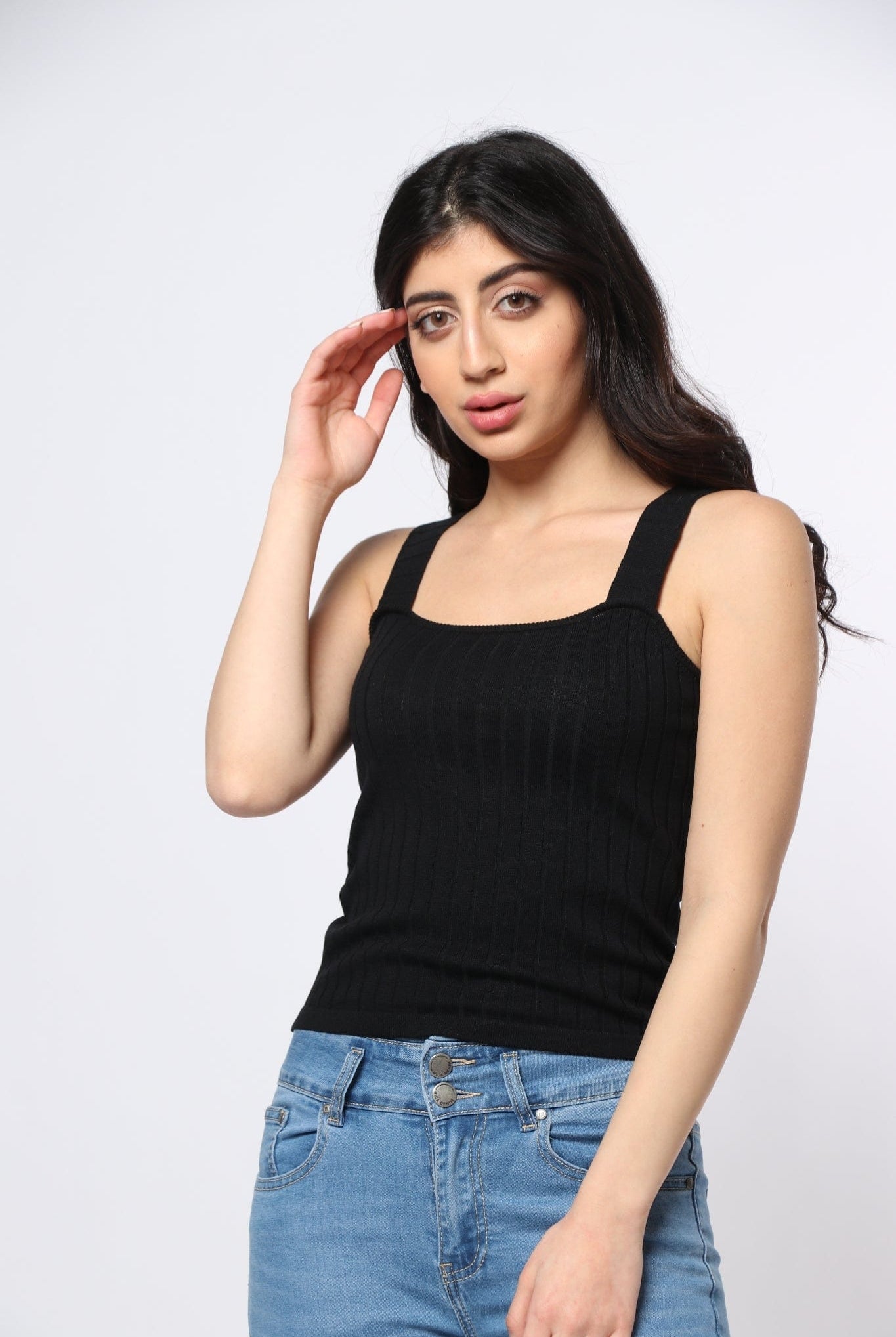 ميكا تانك توب سادة مضلع