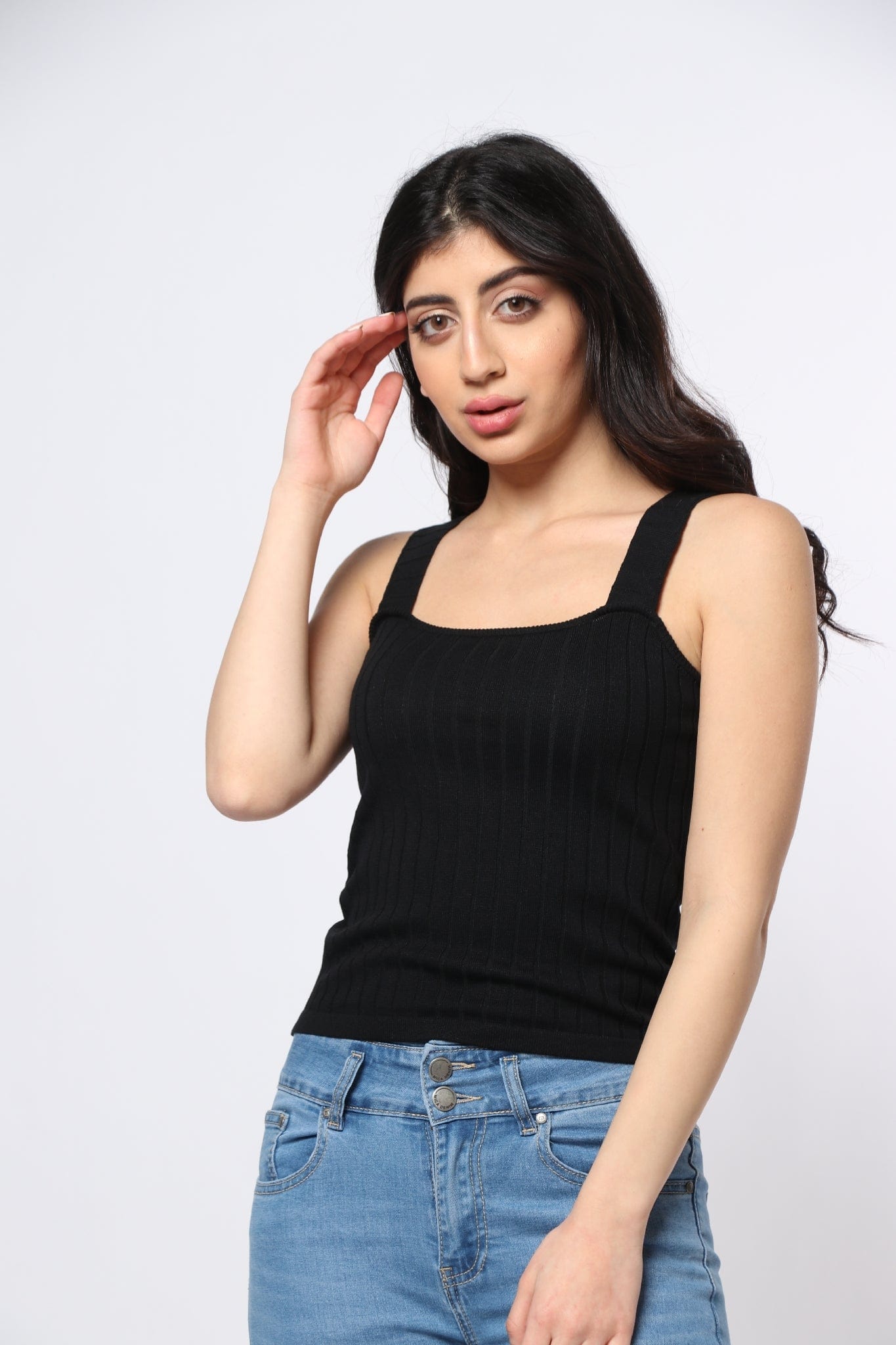 ميكا تانك توب سادة مضلع