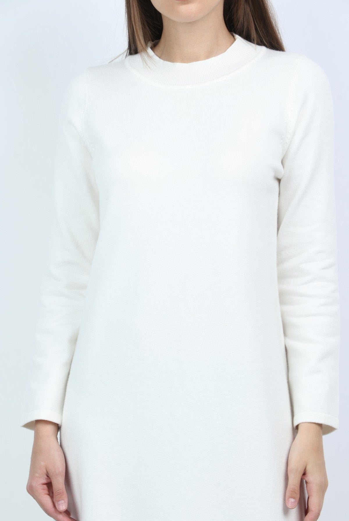 ميكا فستان ميدي بيزك بأكمام طويلة