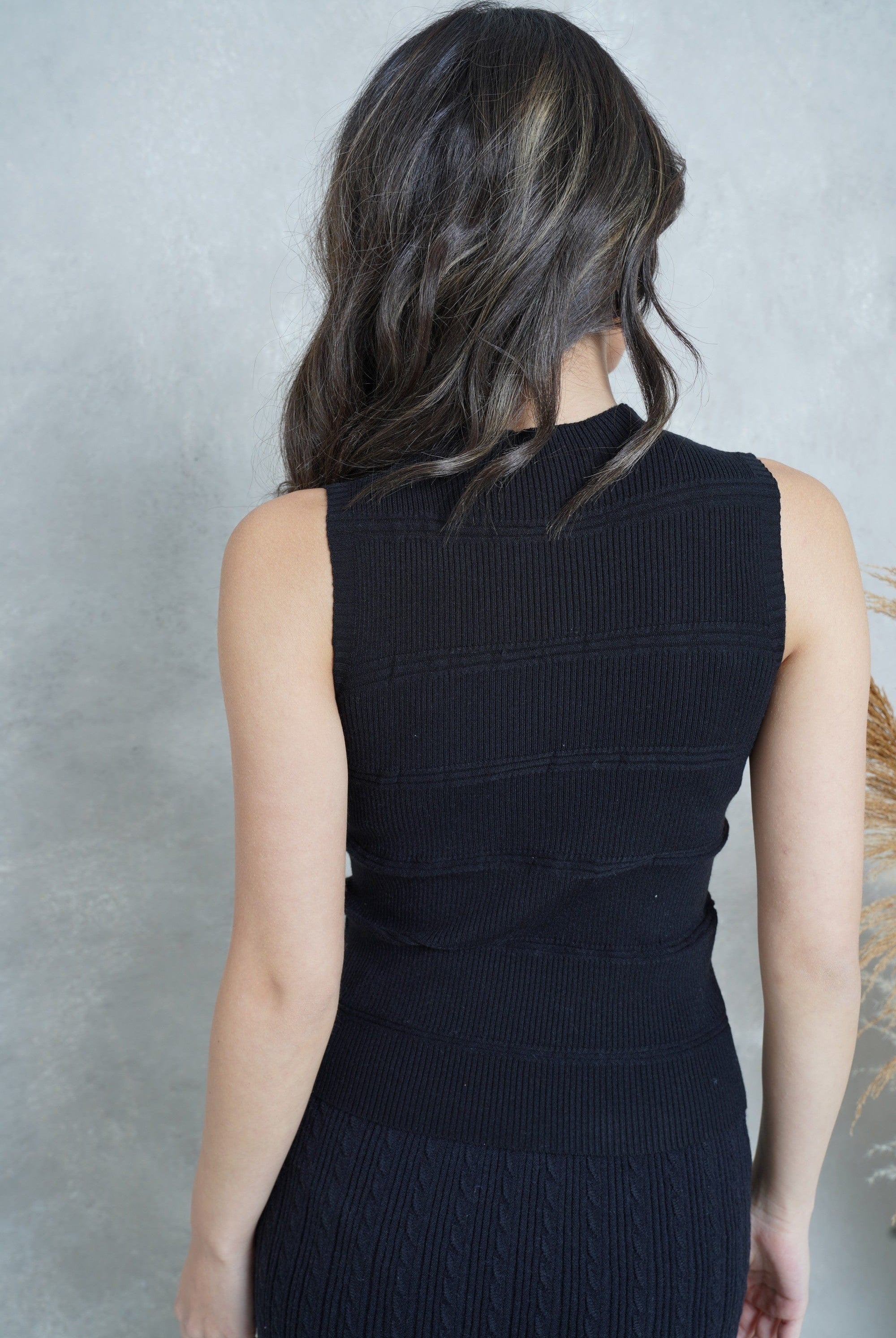 ميكا بلوزة كت سادة بخطوط عريضة رقبة دائرية نسائي