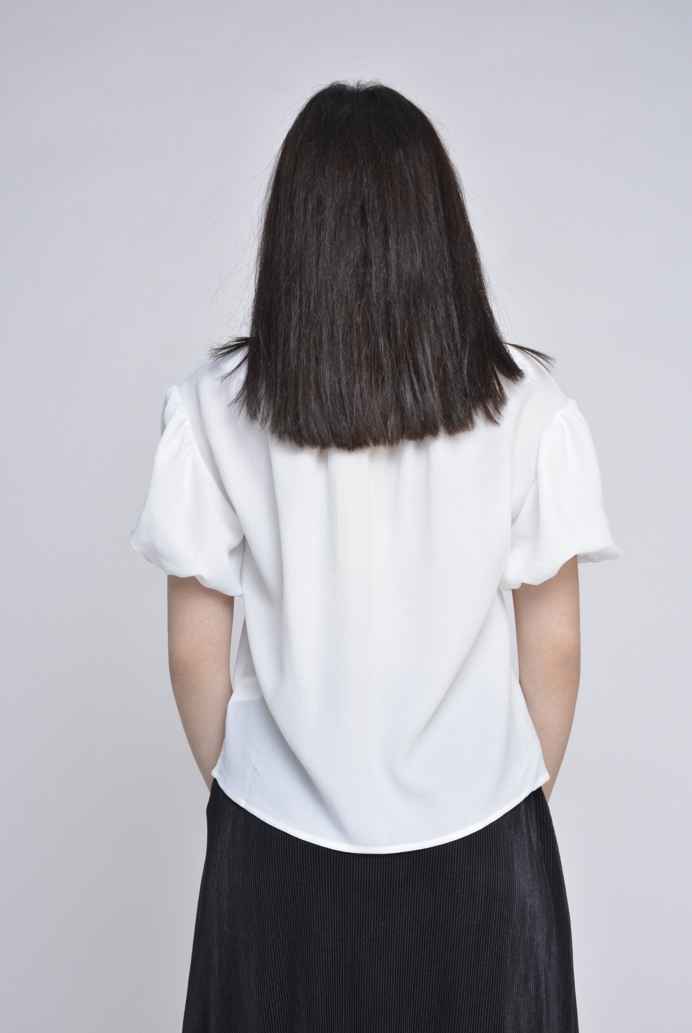 ميكا بلوزة بأكمام قصيرة بوليستر سادة