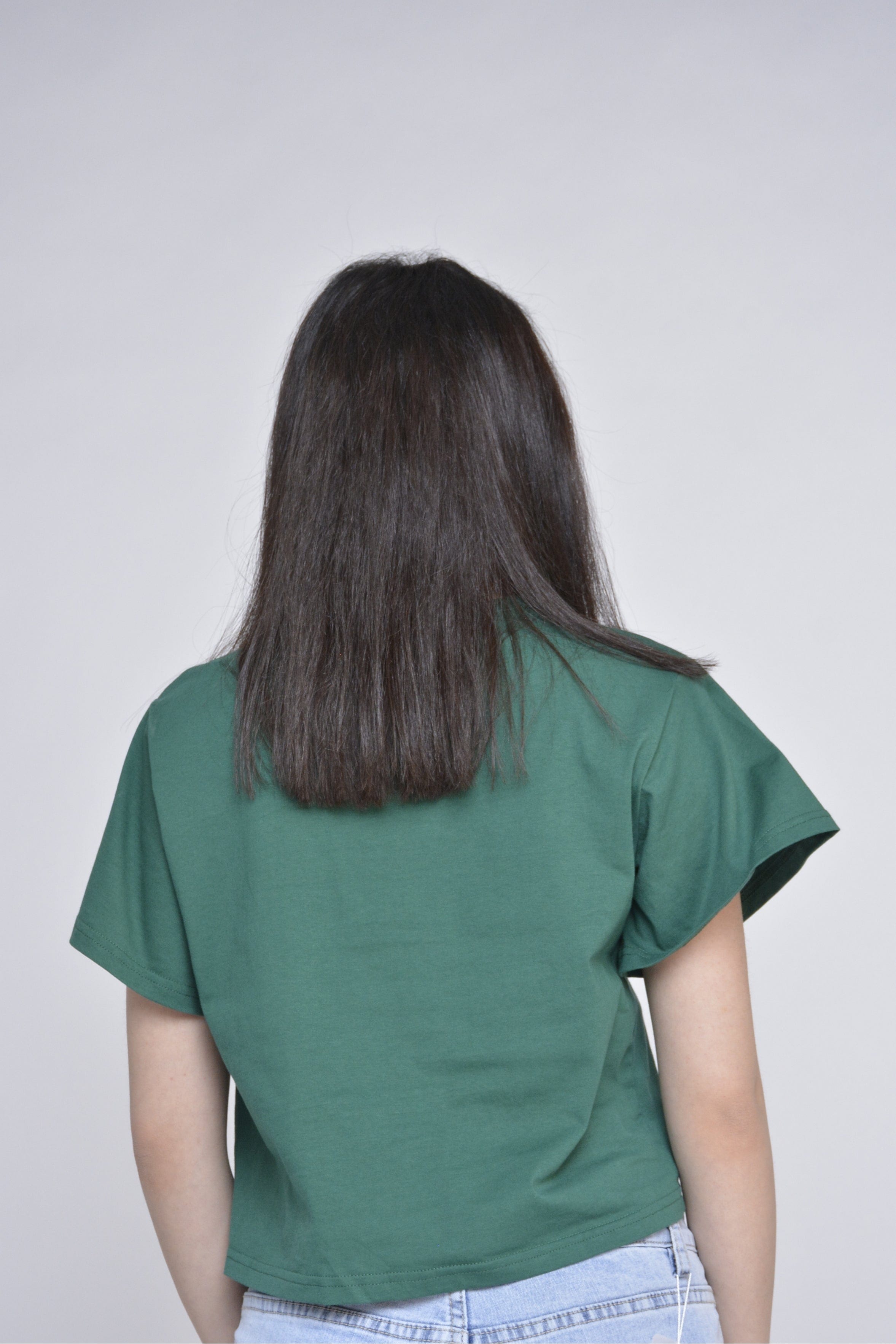 ميكا بلوزة كلاسيك سادة مع فيونكة عند الخصر بأكمام قصيرة نسائي