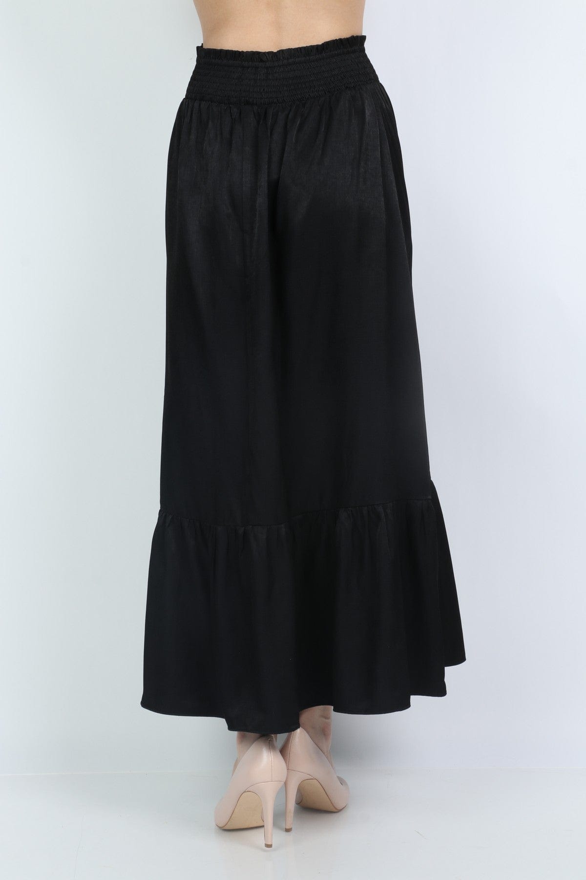 ميكا تنورة طويلة هاي ويست منفوشة مكشكشة من أسفل نسائية