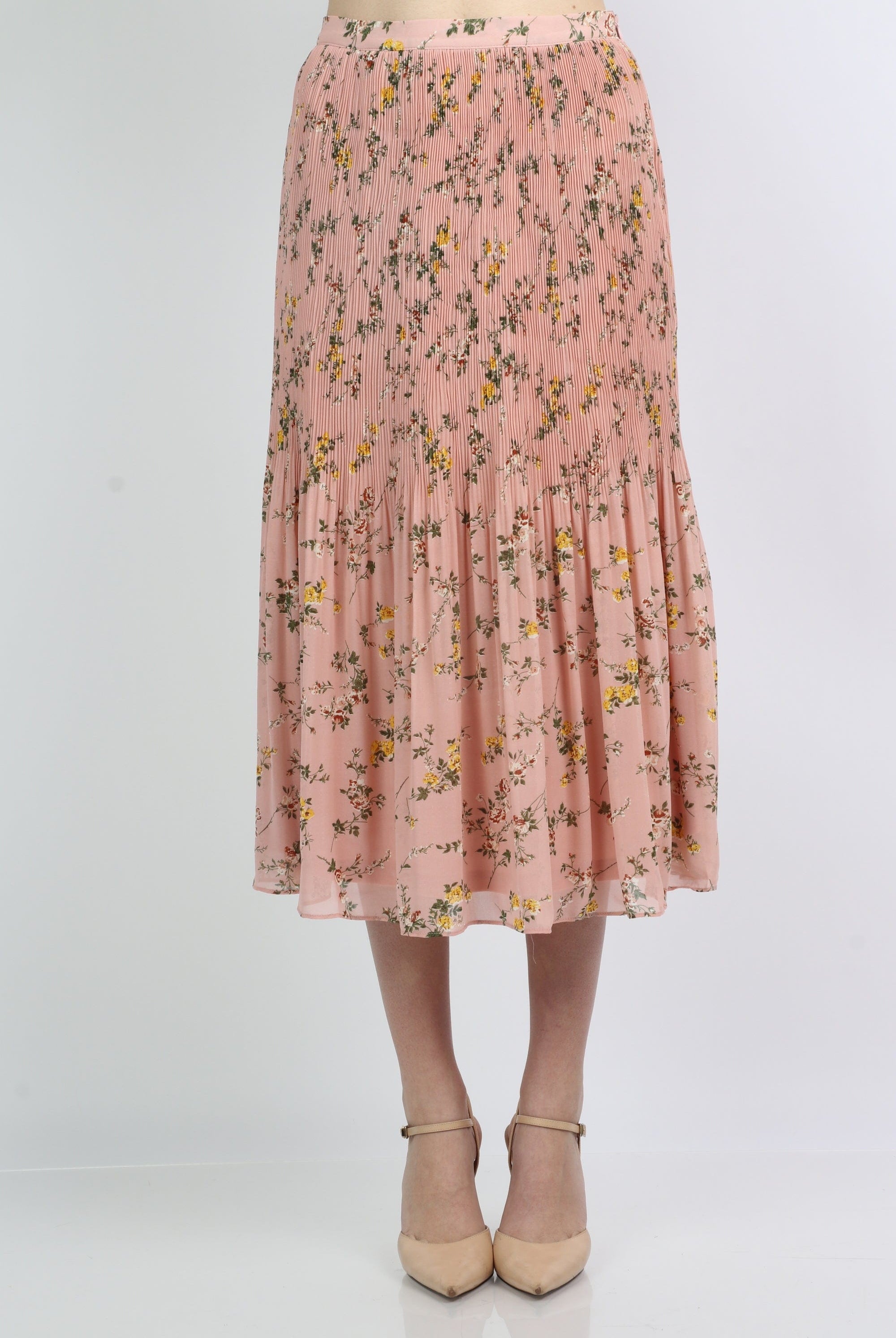 ميكا تنورة ميدي مشجرة بليسية