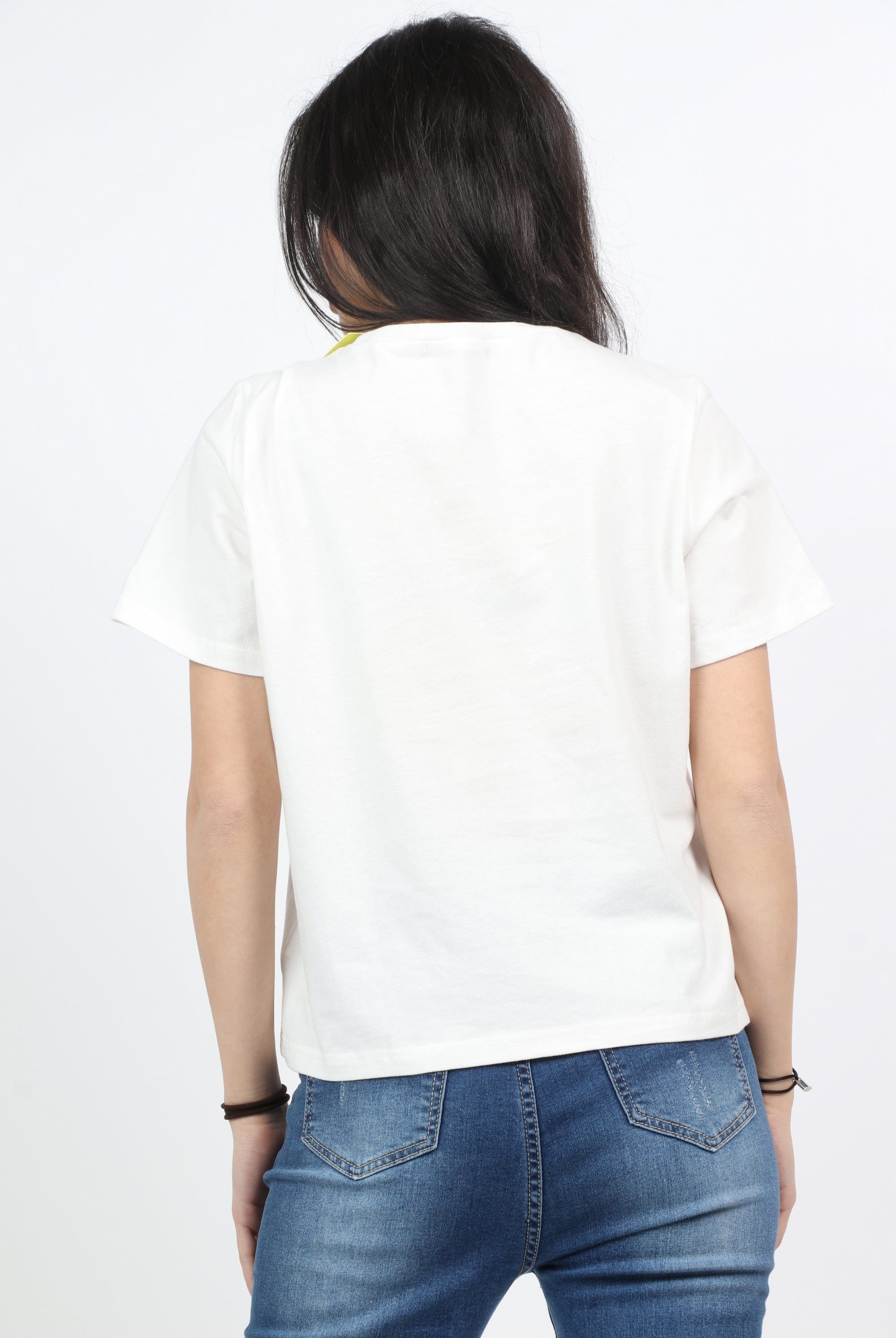 ميكا بلوزة قطن رقبة دائرية نص كم نسائي