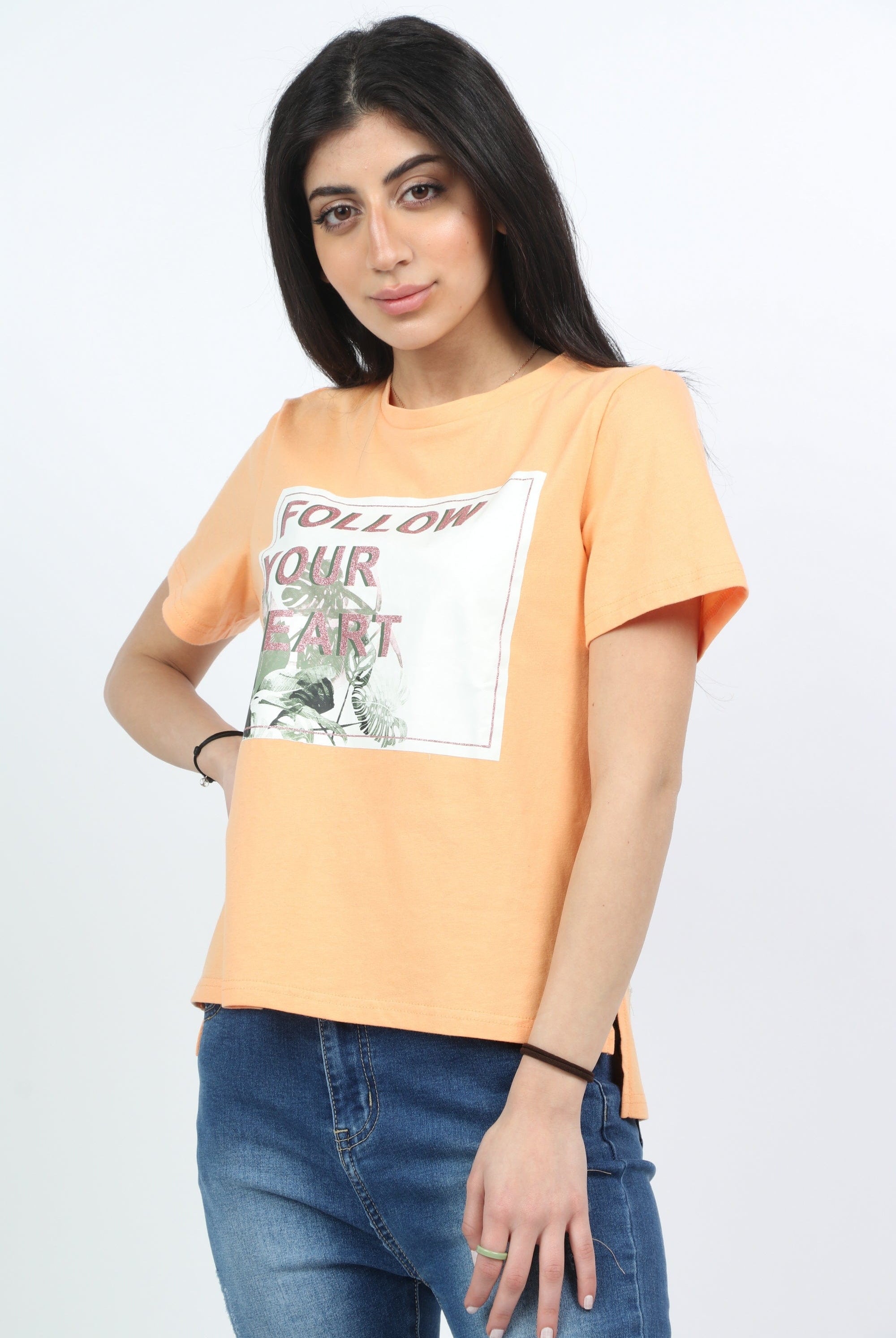 ميكا بلوزة قطن كم قصير نسائي