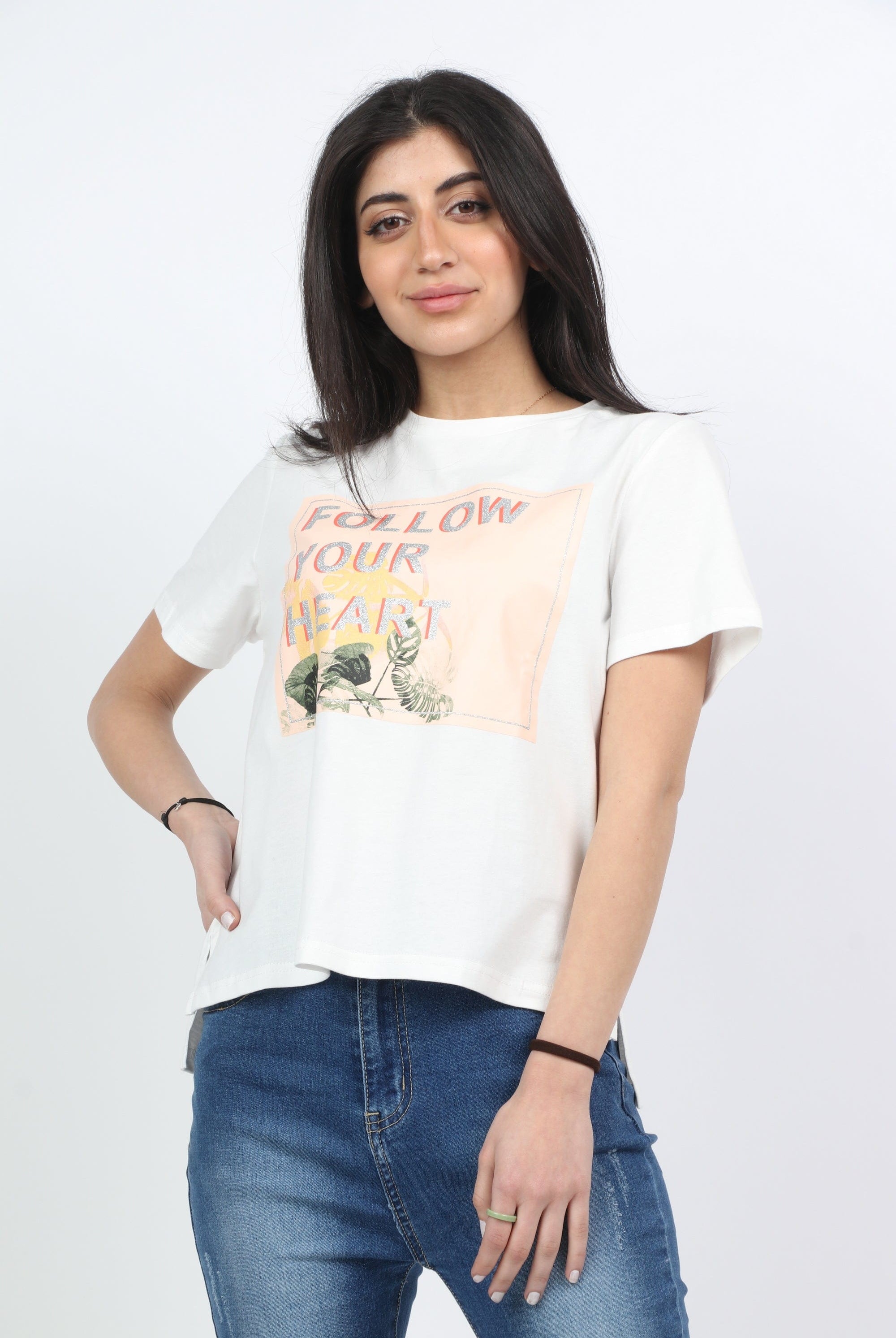 ميكا بلوزة قطن كم قصير نسائي