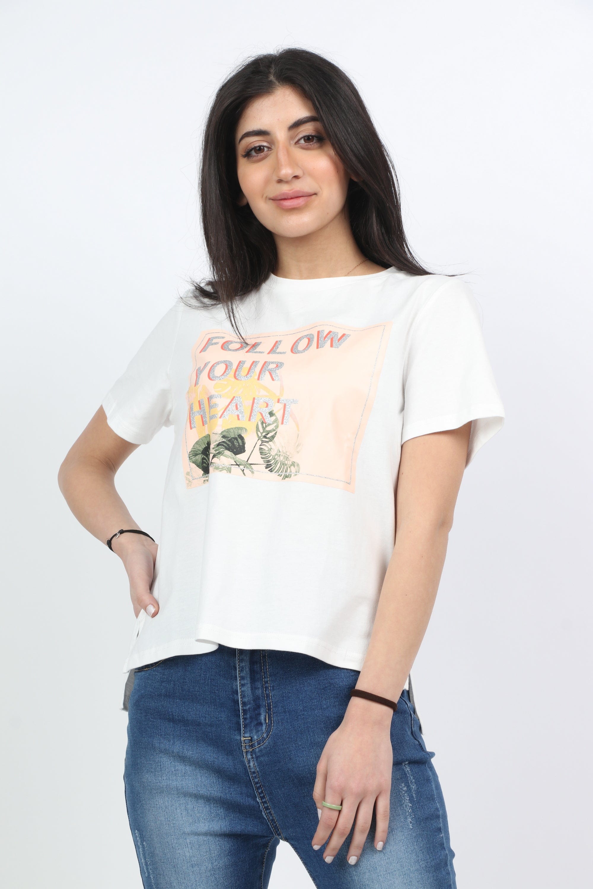 ميكا بلوزة قطن كم قصير نسائي