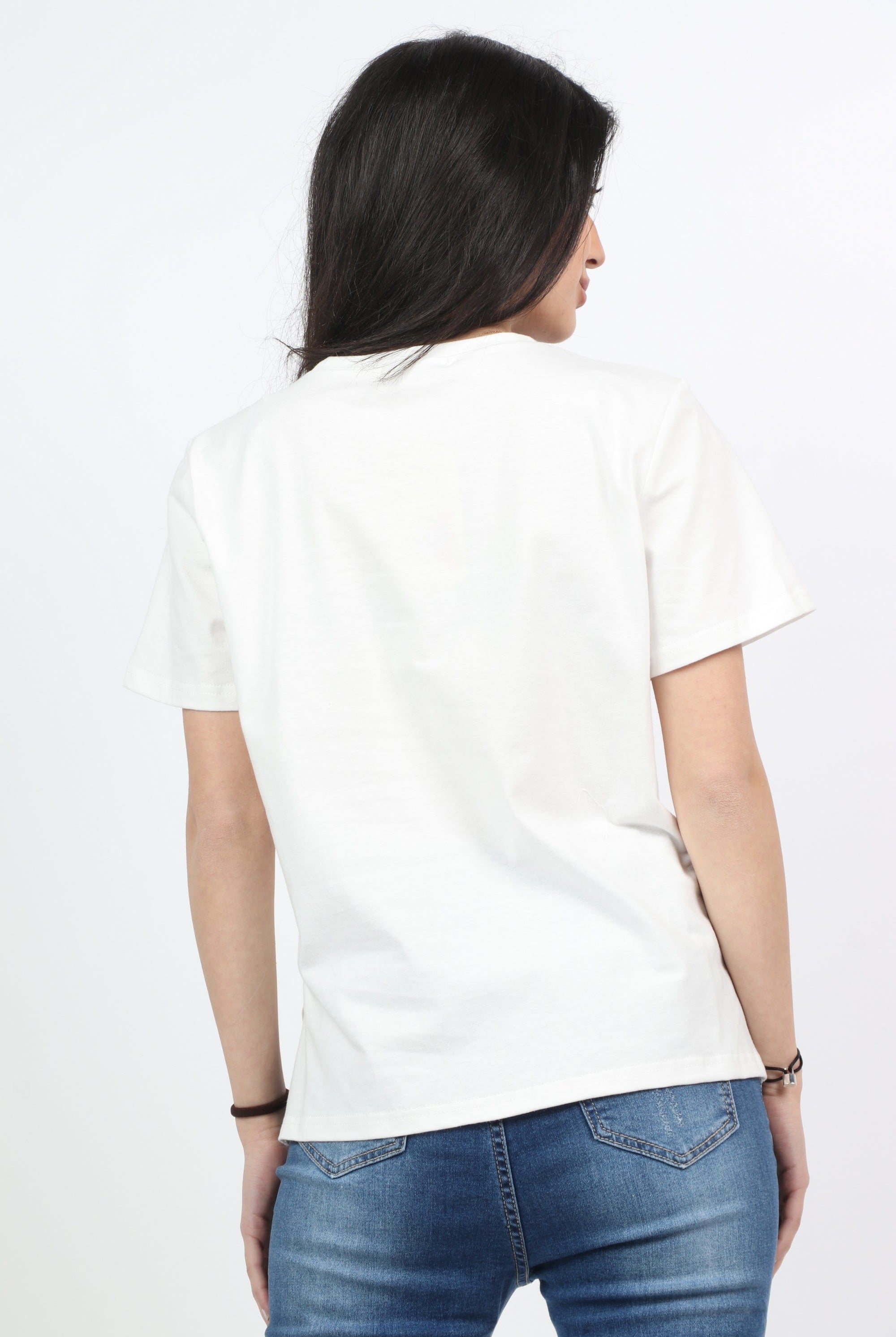 ميكا بلوزة قطن كم قصير نسائي