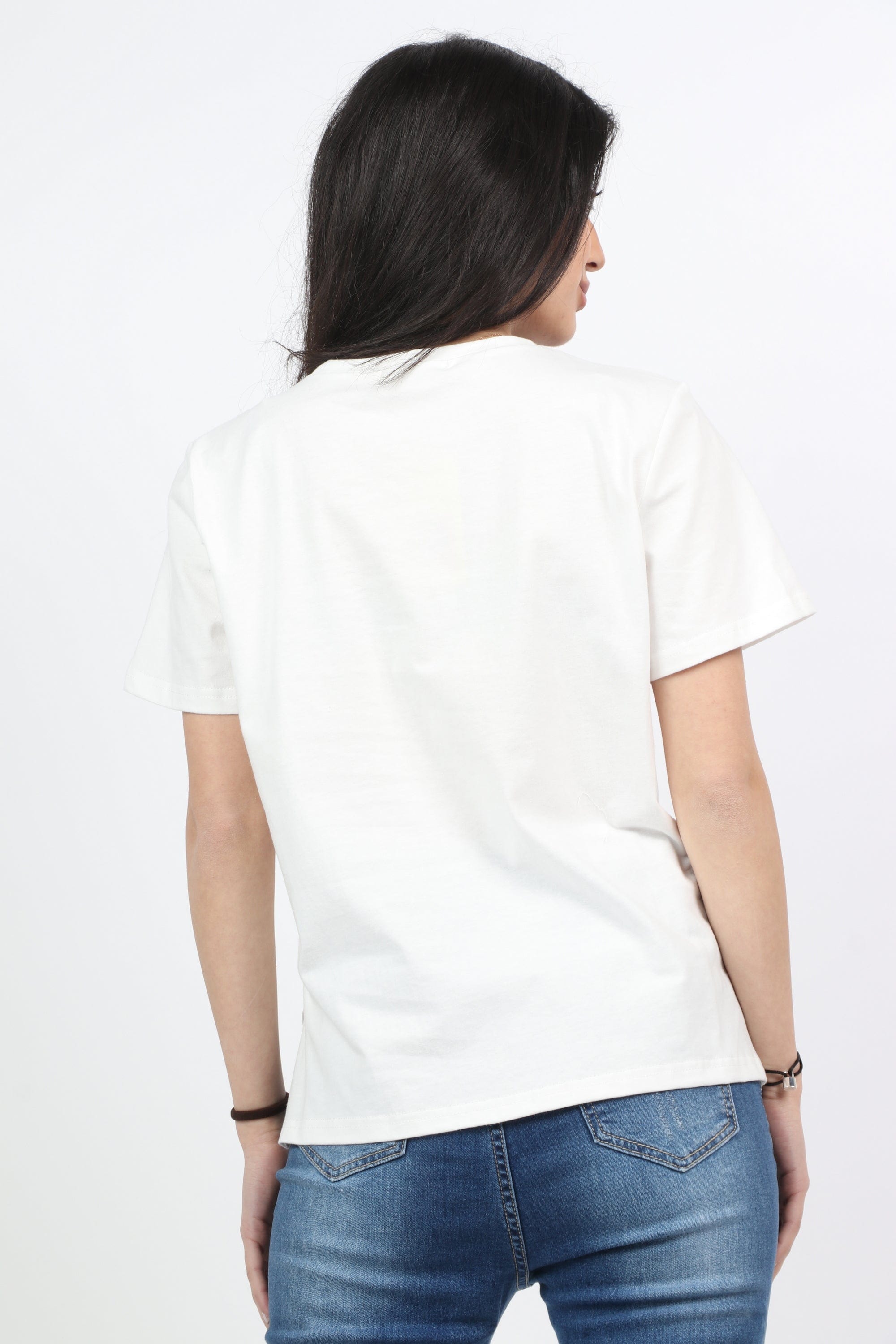 ميكا بلوزة قطن كم قصير نسائي