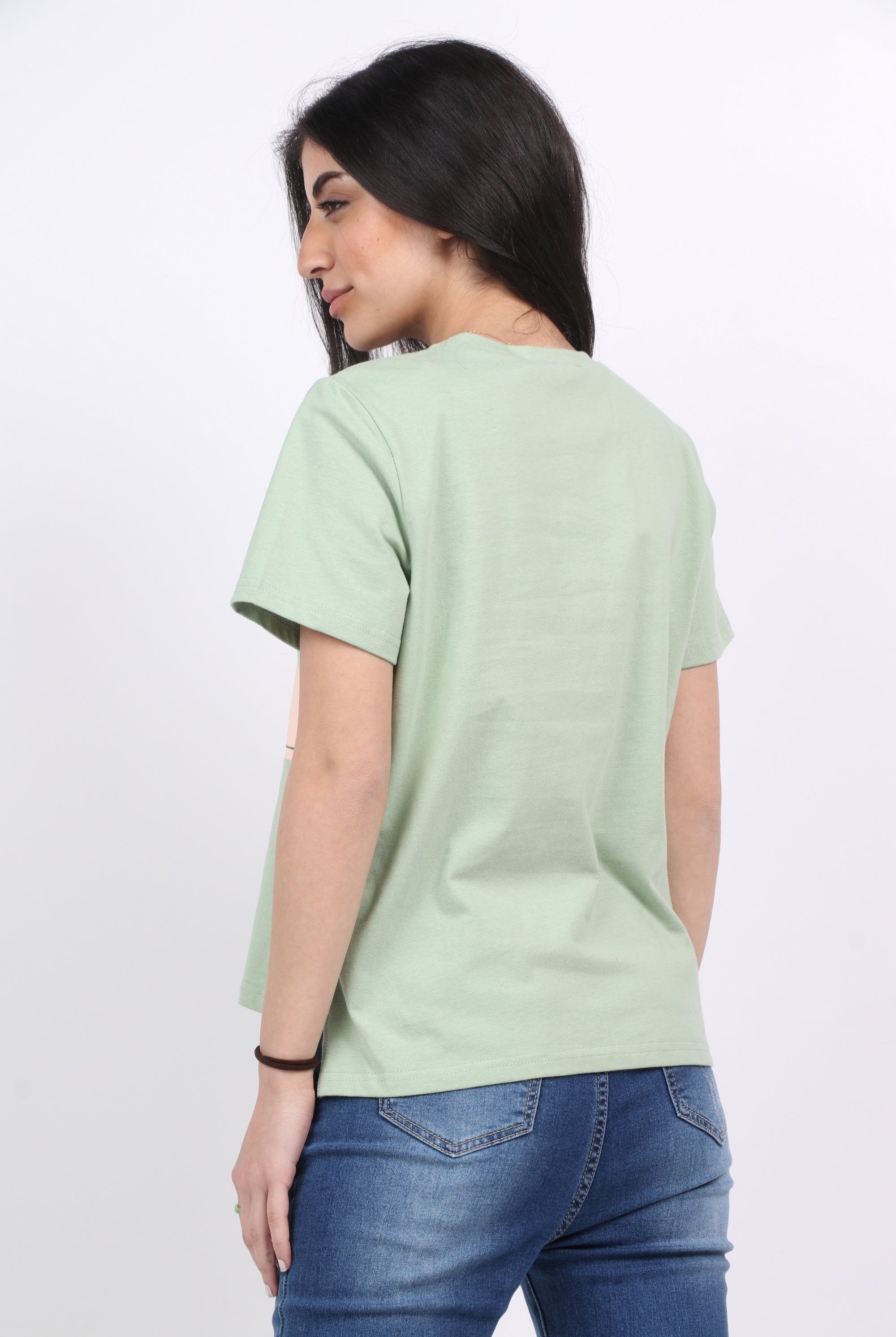 ميكا بلوزة قطن كم قصير نسائي