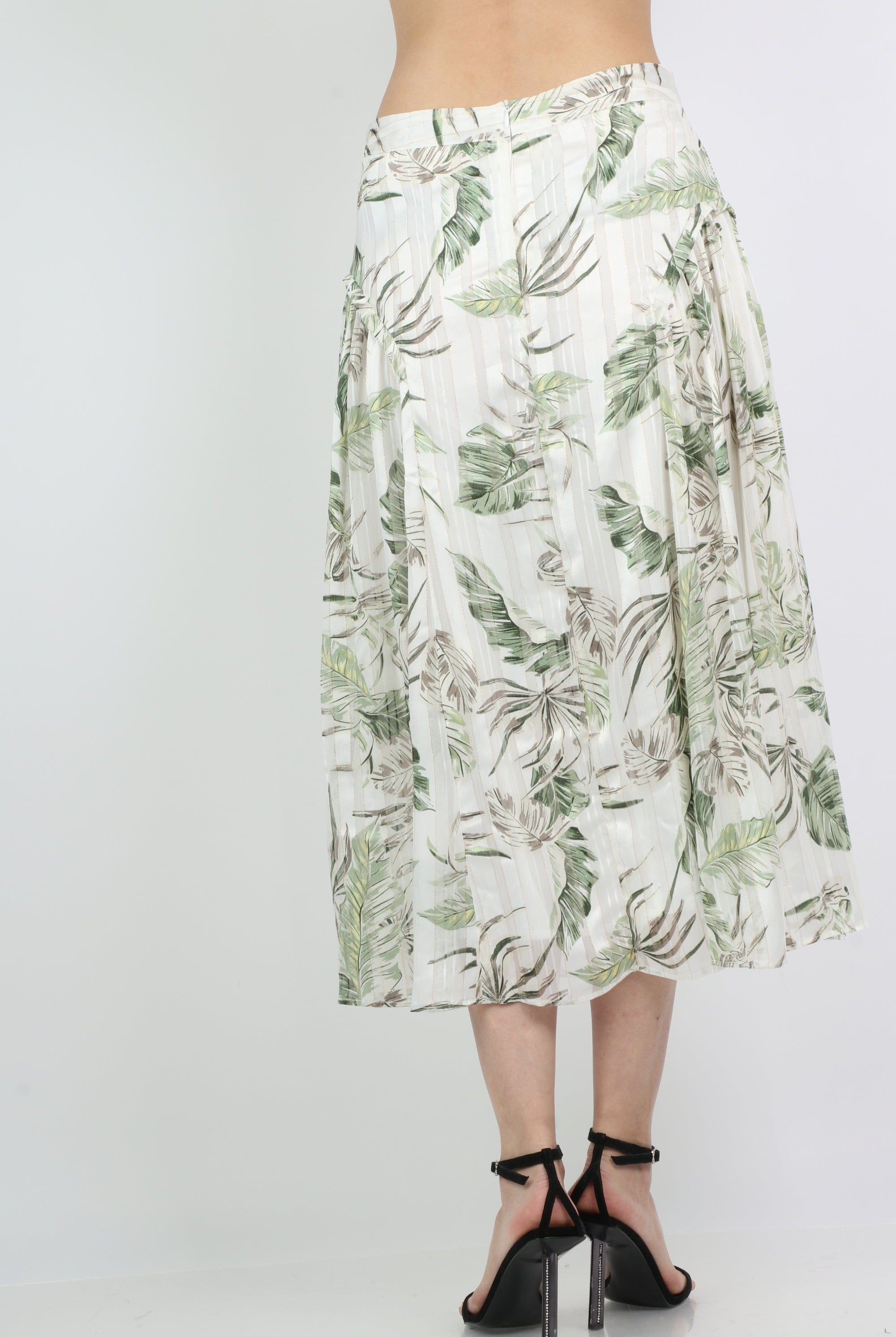 ميكا تنورة ميدي مشجرة بيليسيه مزينة بكشكش من الجانبين