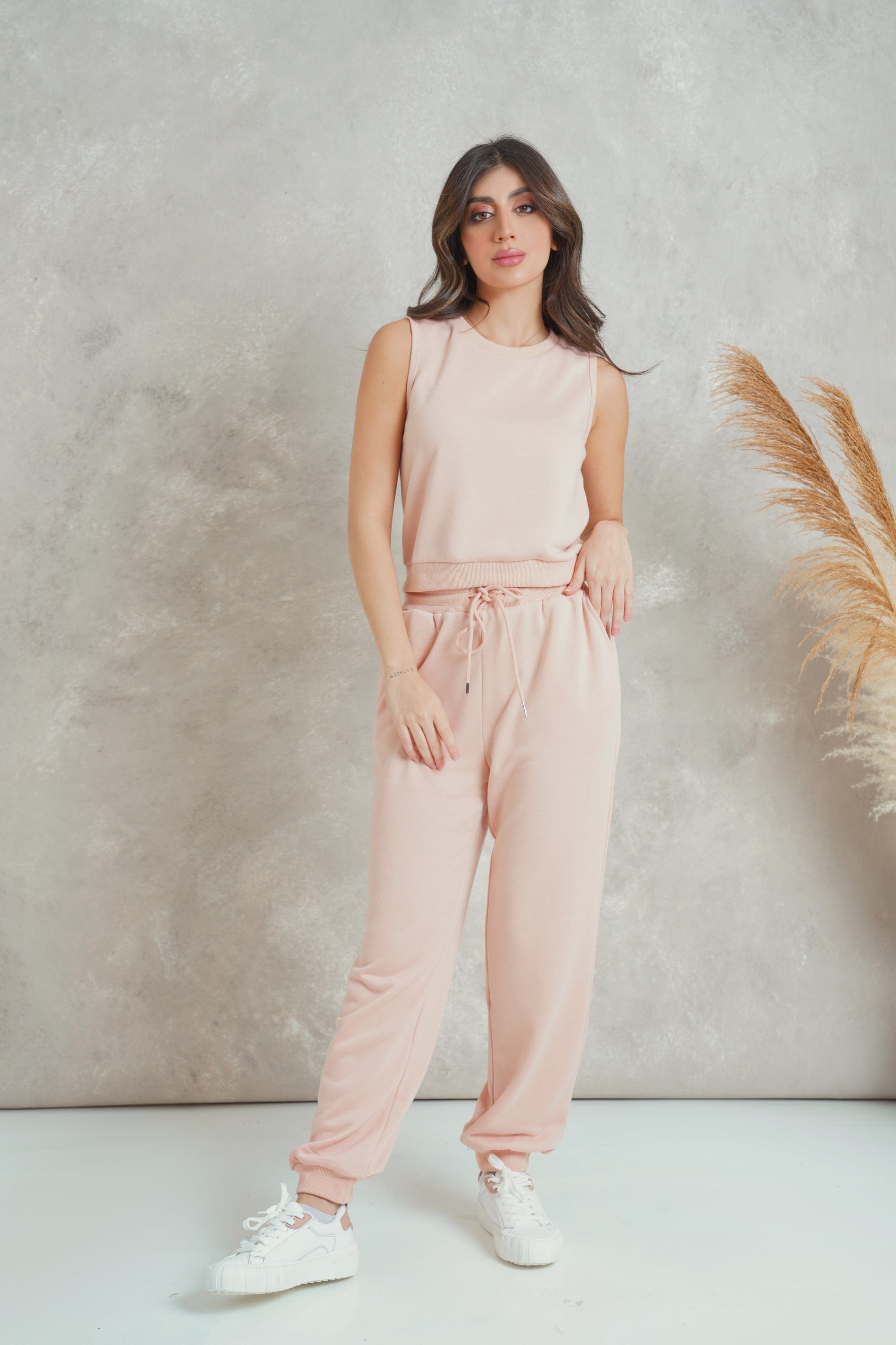 ميكا بنطلون رياضي برباط وجيوب طويل نسائي